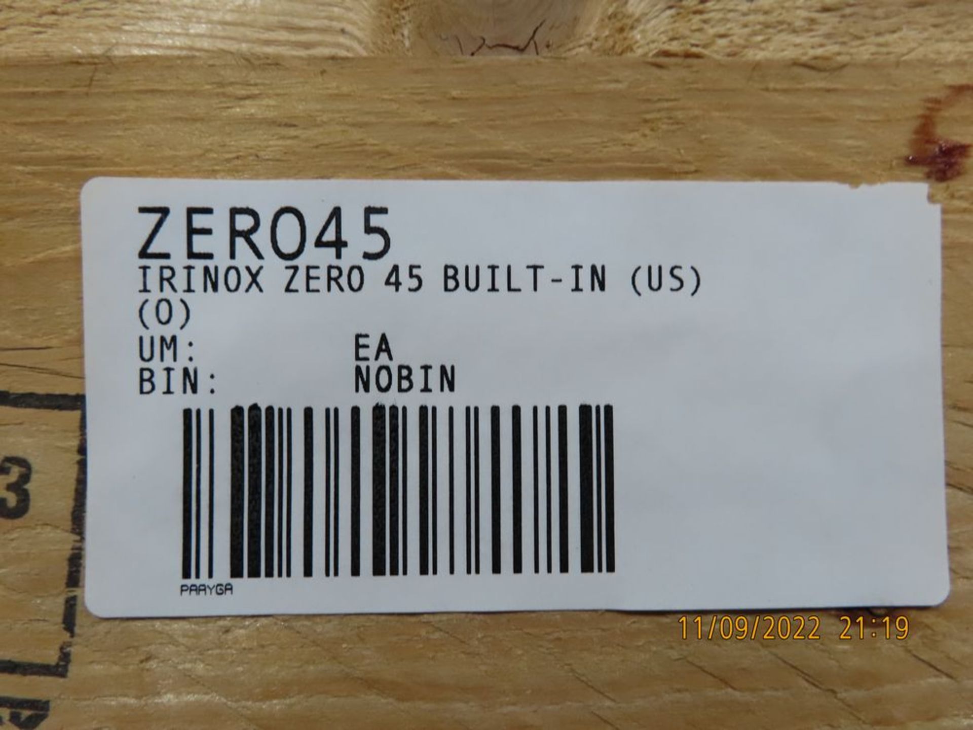 Irinox Zero Built-In Vacuum Sealer, 45'', Black Frame, (US) - Image 3 of 4