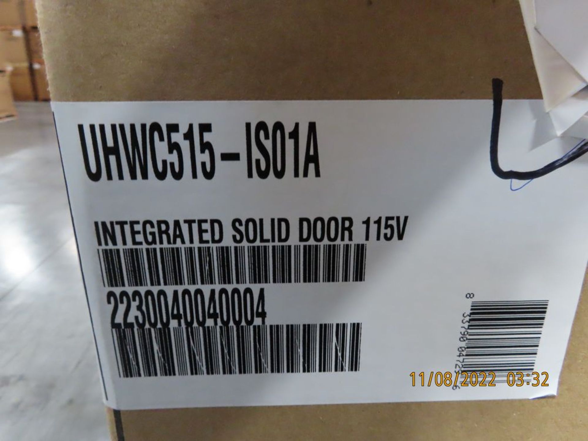 U-Line mod. UHWC515-IS01A, UL-Wine Captain 15'' REV Hinge INT Solid 115V Undercounter Wine - Image 3 of 3