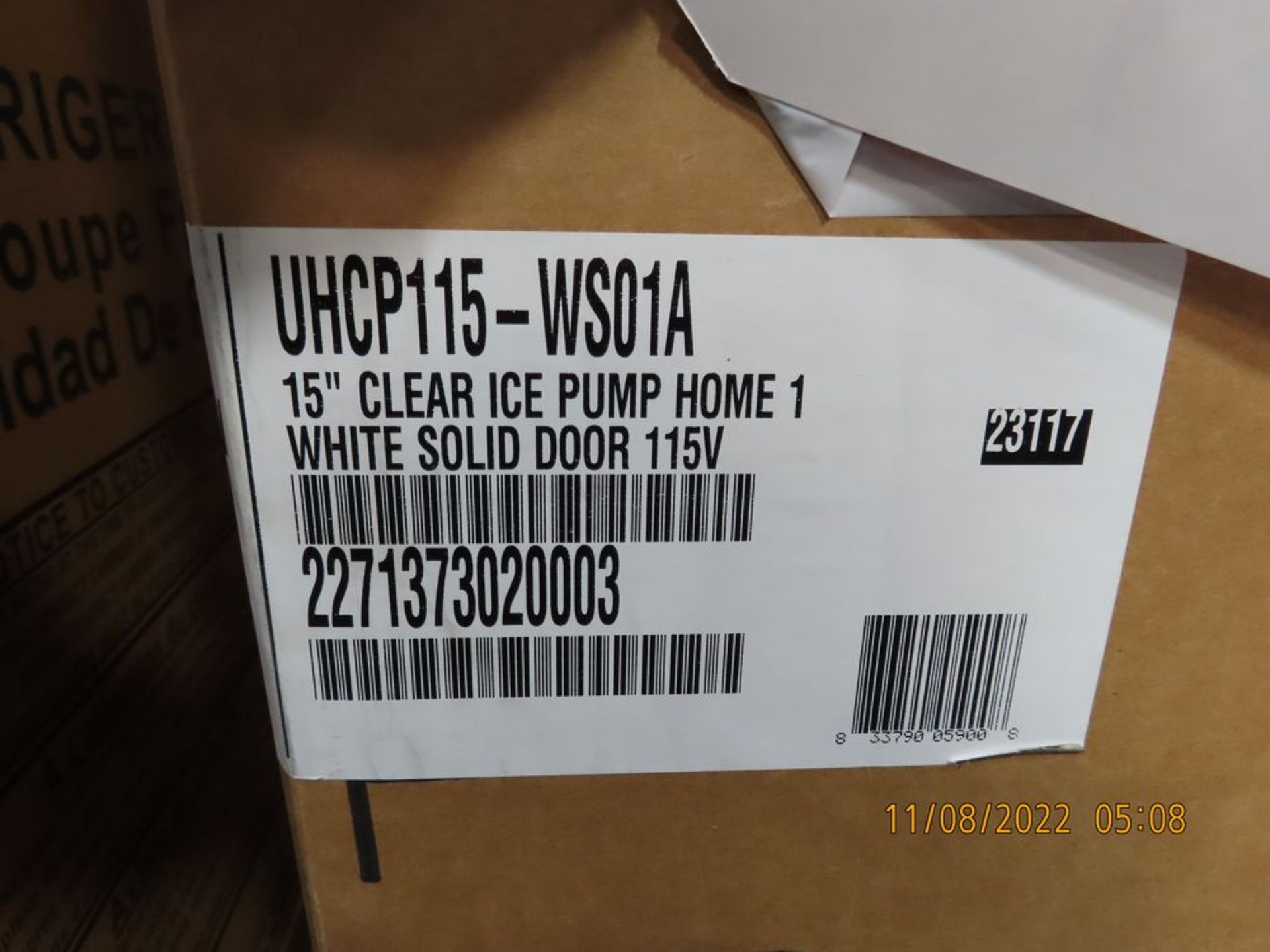U-Line mod. UHCP115-WSO1A, 15'' Clear Ice Maker Pump, Reversible Hinge, White, SLD - Image 3 of 3