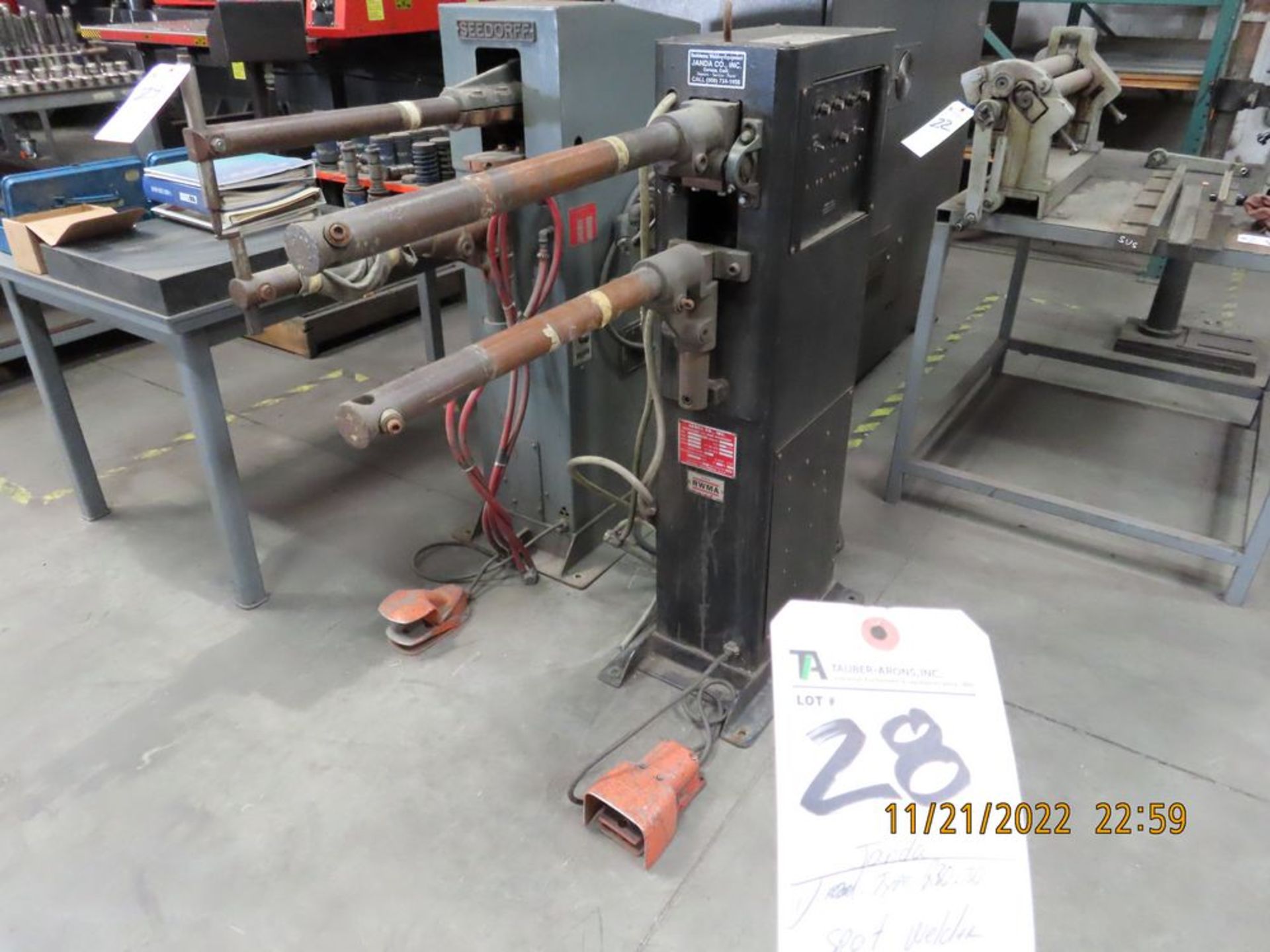 Janda Type R30-30, Spot Welder, 30 KVA S/N R-267L