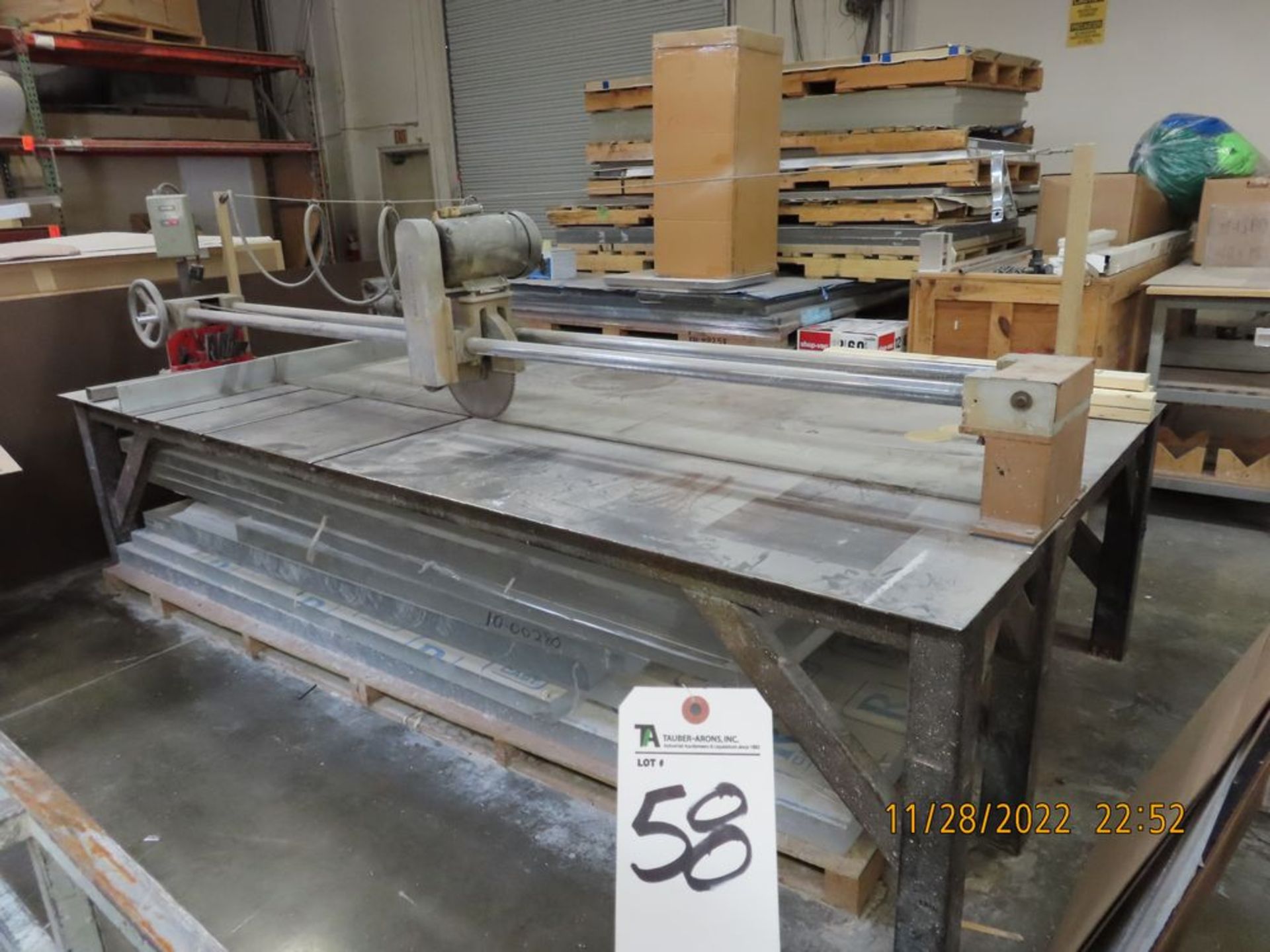 Peterson 7 1/2hp Panel Saw, 72''x114'' (LOCATION: 2226 Castle Harbour Place, Ontario, CA --