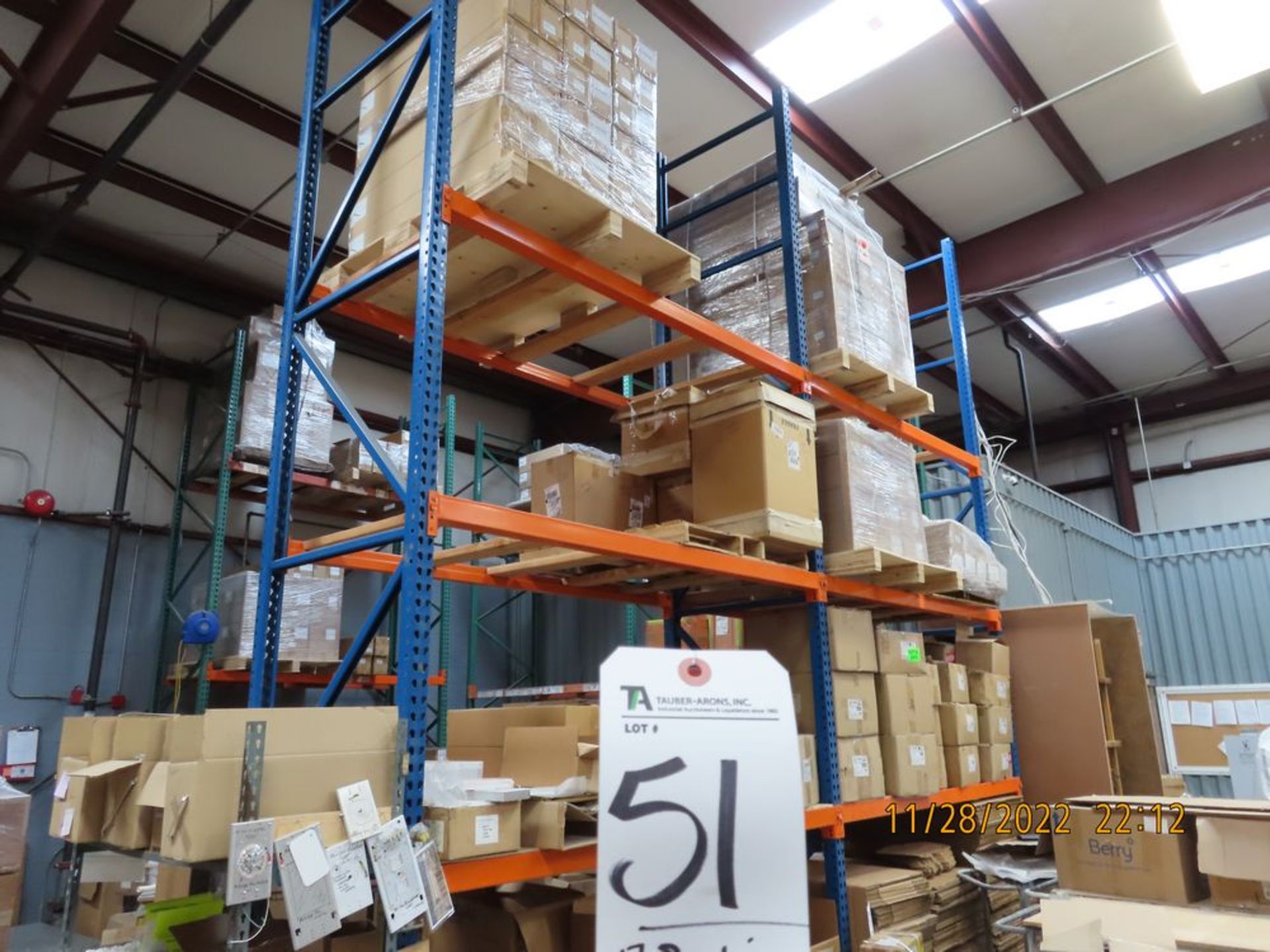 (17 Sec) Pallet Racking, 42''x106''x192''T (No Contents) (LOCATION: 11170 Thurston Lane, Jurupa