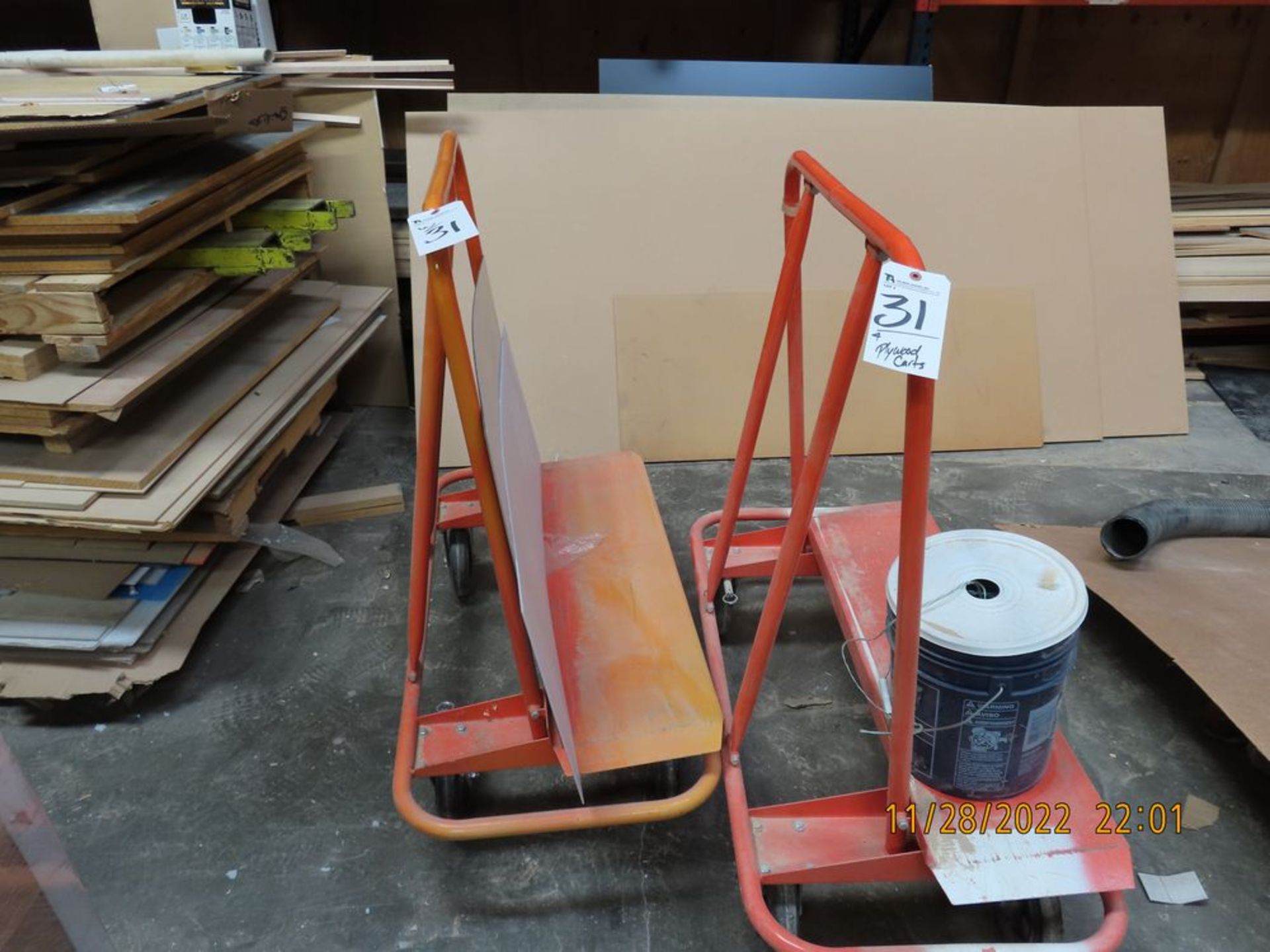 Plywood Carts (LOCATION: 11170 Thurston Lane, Jurupa Valley, CA -- CONTACT -- Carlos