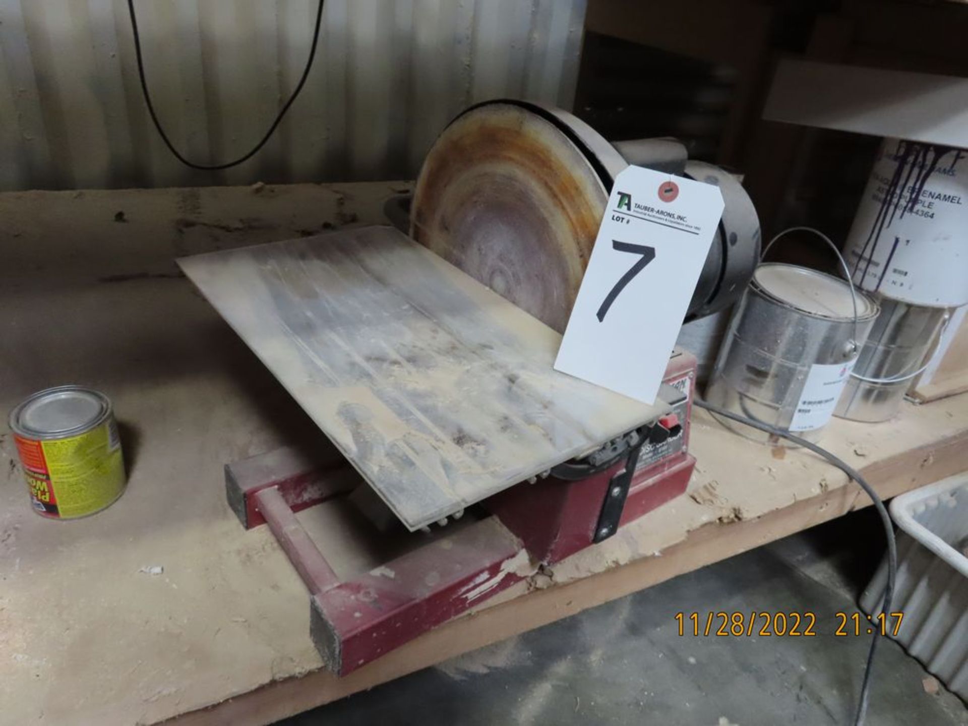 Tradesman 12'' Disc Sander (LOCATION: 11170 Thurston Lane, Jurupa Valley, CA -- CONTACT -- Carlos