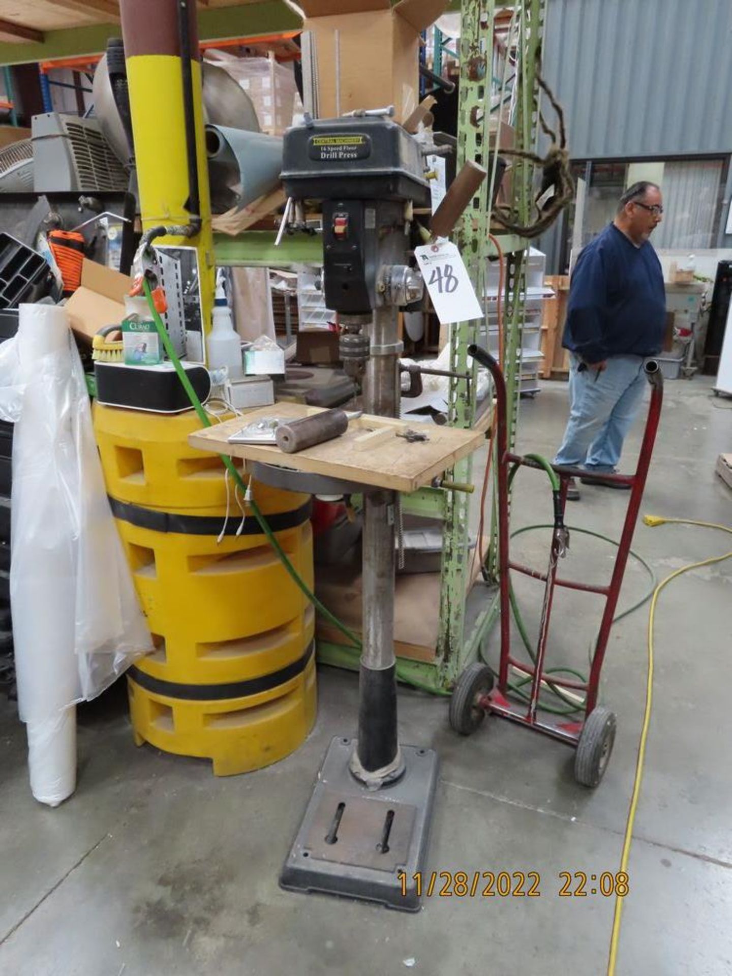 CM 16-Speed Pedestal Drill Press (LOCATION: 11170 Thurston Lane, Jurupa Valley, CA -- CONTACT --