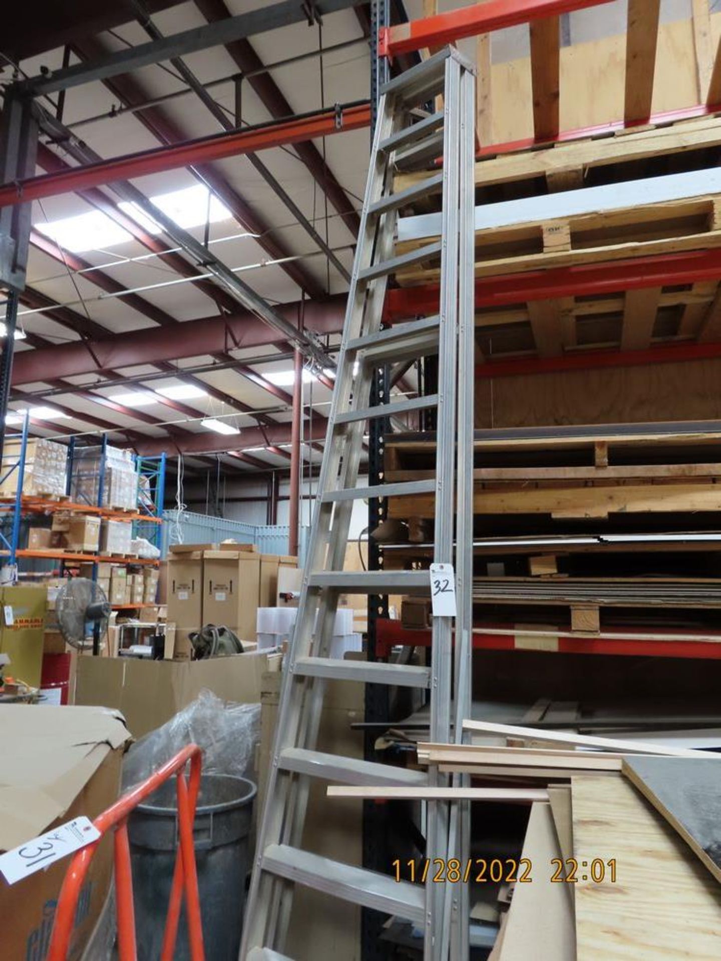 12' Aluminum Ladder (LOCATION: 11170 Thurston Lane, Jurupa Valley, CA -- CONTACT -- Carlos