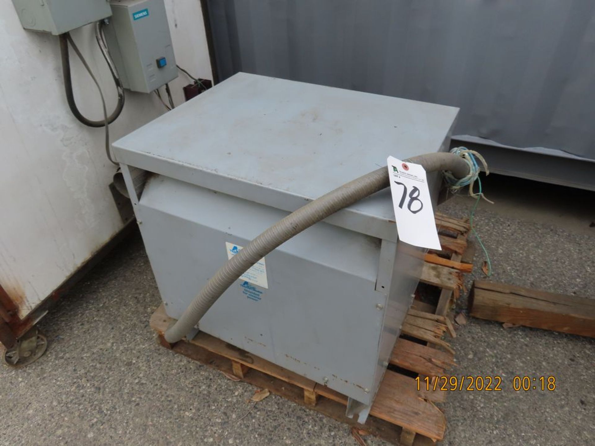 30 KVA Transformer (LOCATION: 2104 Cucamonga Ave, Ontario, CA -- CONTACT -- Javier Areval: 909-930-