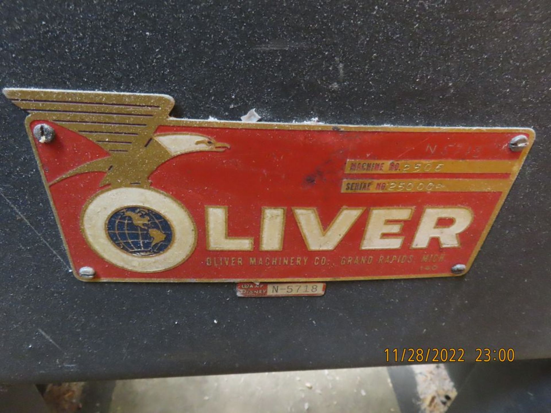 Oliver Machine #2506, 6'' Joiner S/N 250008 (LOCATION: 2226 Castle Harbour Place, Ontario, CA -- - Image 2 of 2