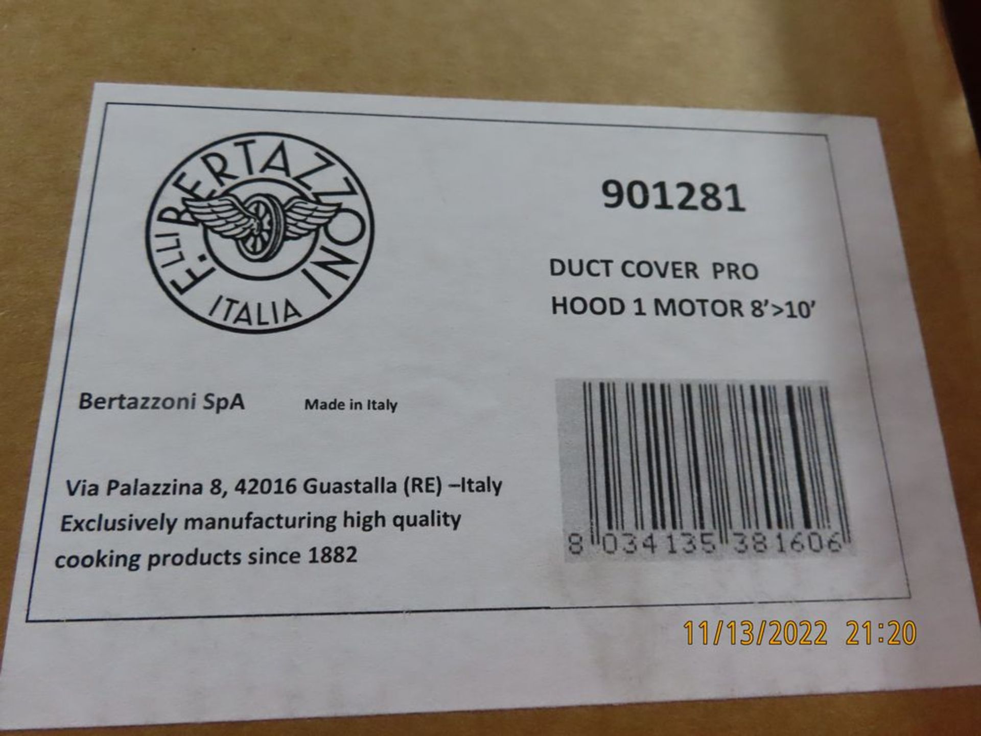 Ceiling Height 8'-10' for 23'' to 45'' Bertazzoni Range Hoods - Image 3 of 3