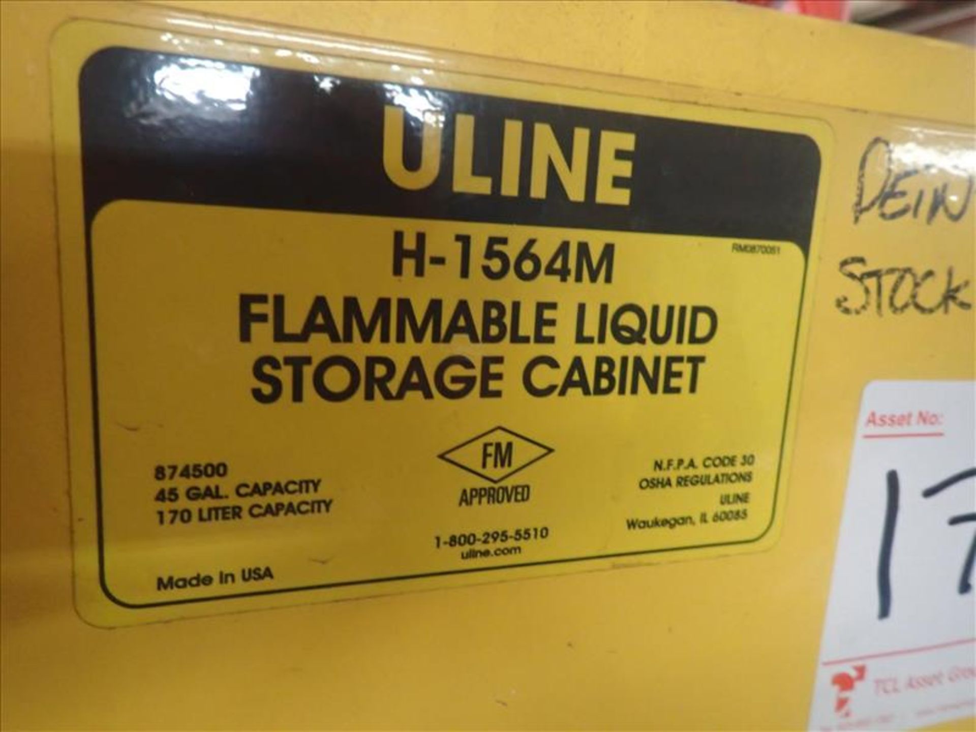 Uline H-1564M flammables cabinet, 45 gal. (Loc Repentigny) - Image 2 of 2