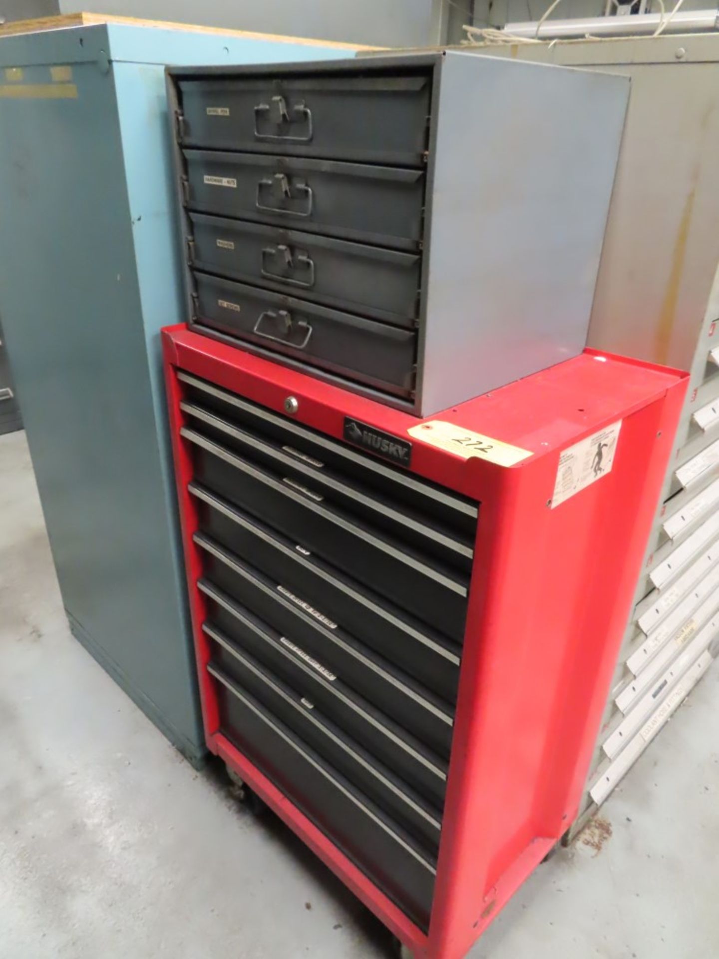 Tool Box & Parts Rack w/ Contents Including: