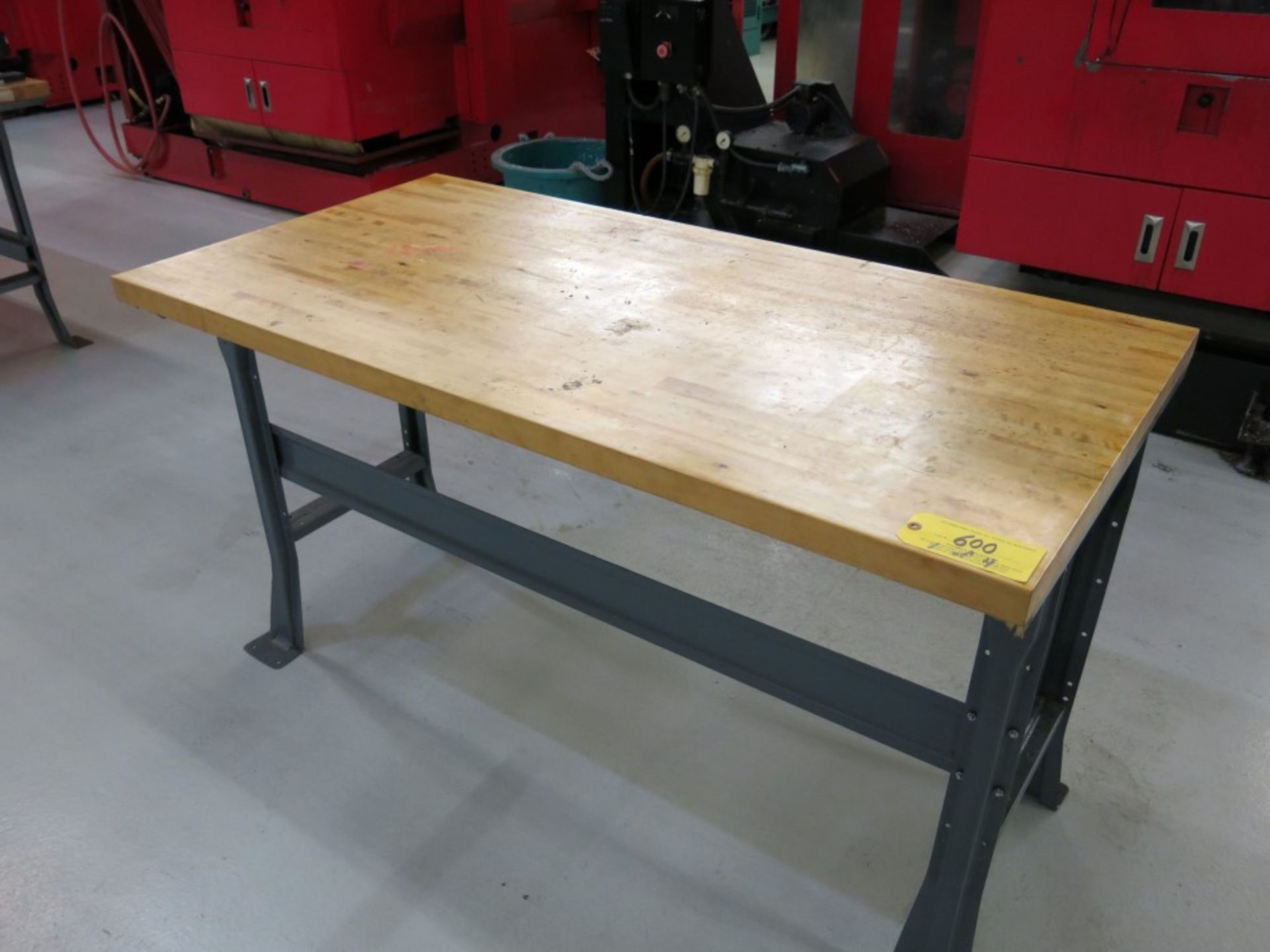 (4) Heavy Duty Butcher Block Top Work Benches - Image 2 of 4