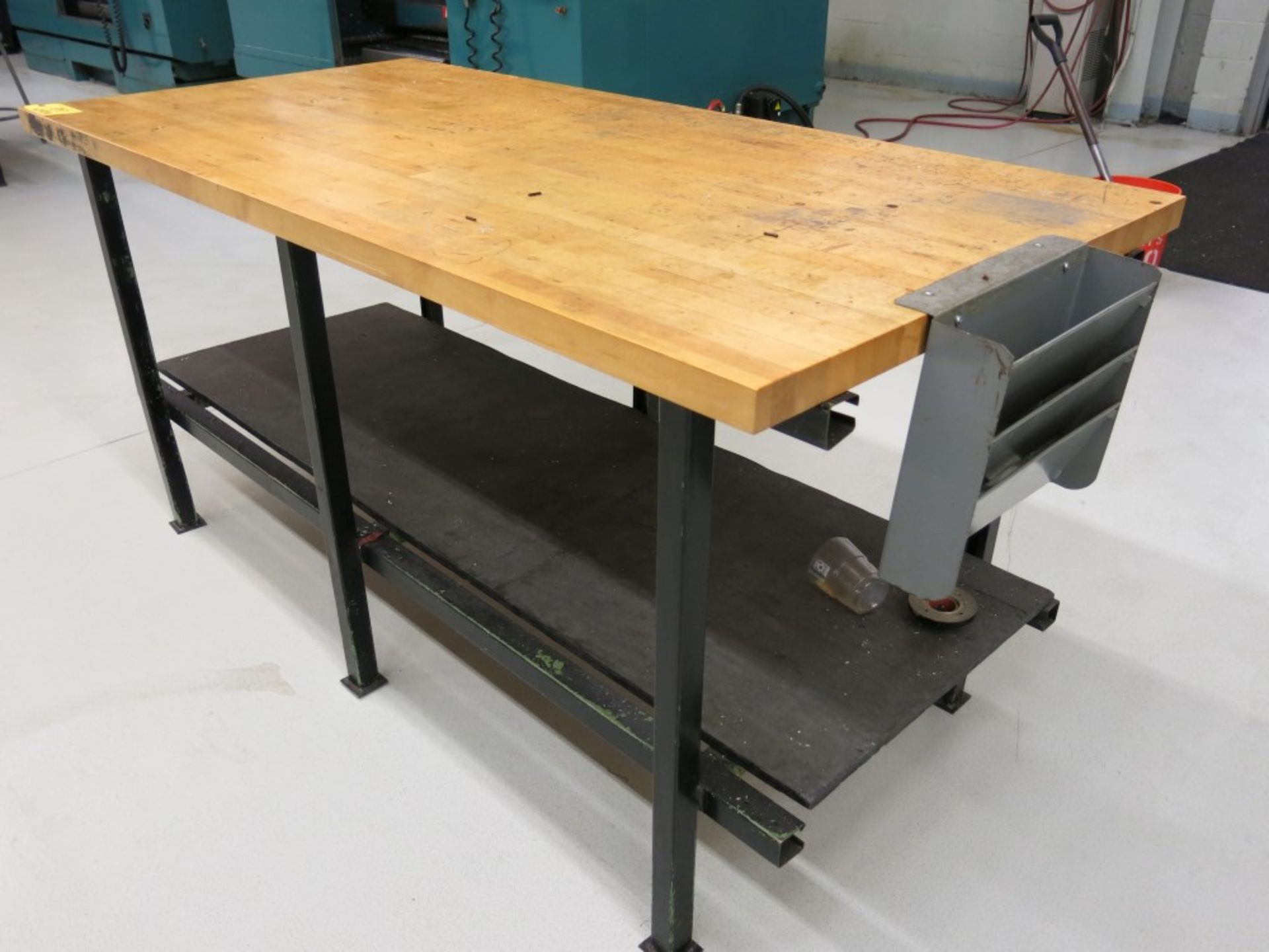 (6) Heavy Duty Steel Frame Butcher Block Top Tables - Image 3 of 3
