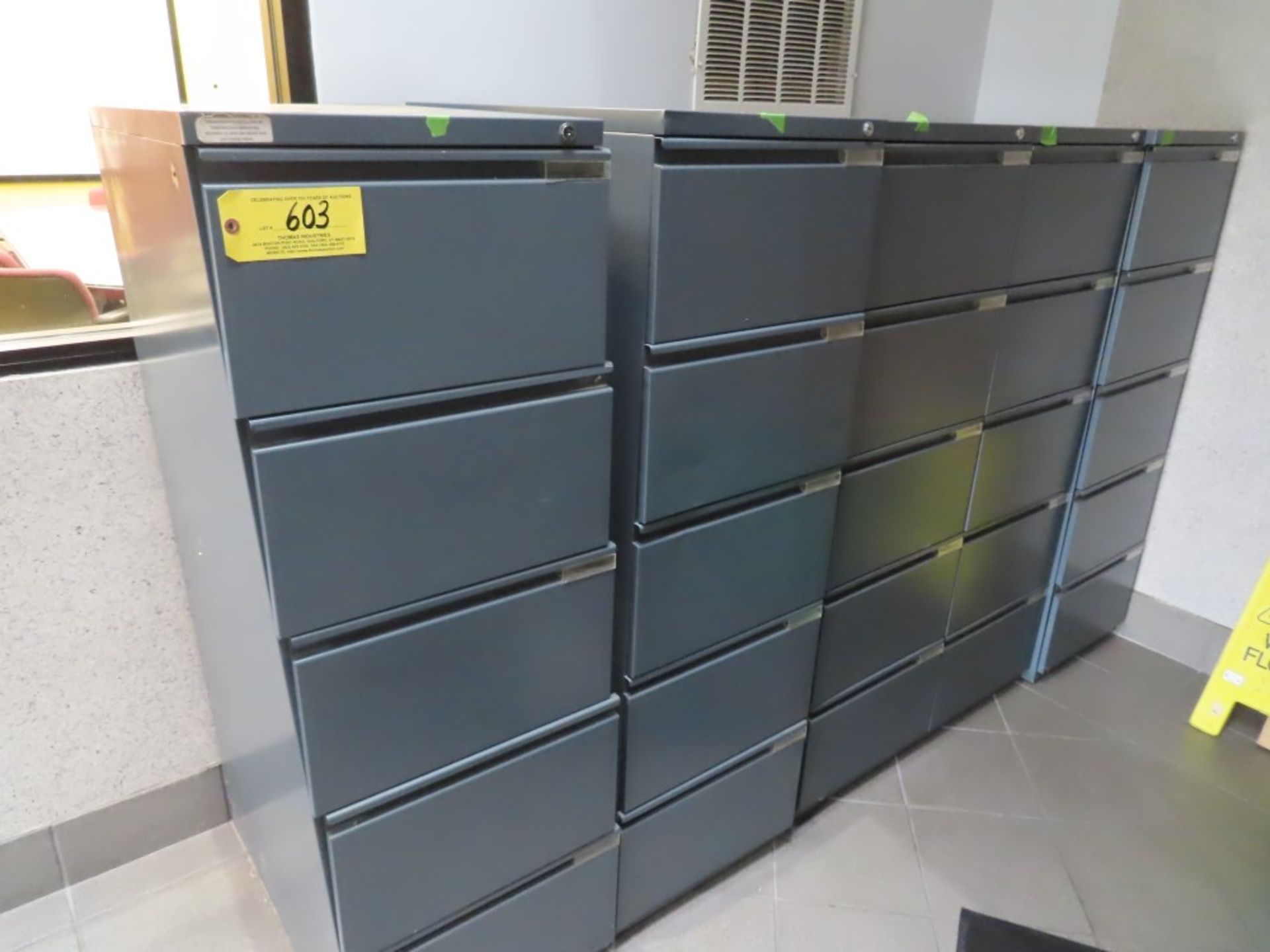 (5) Vertical File Cabinets