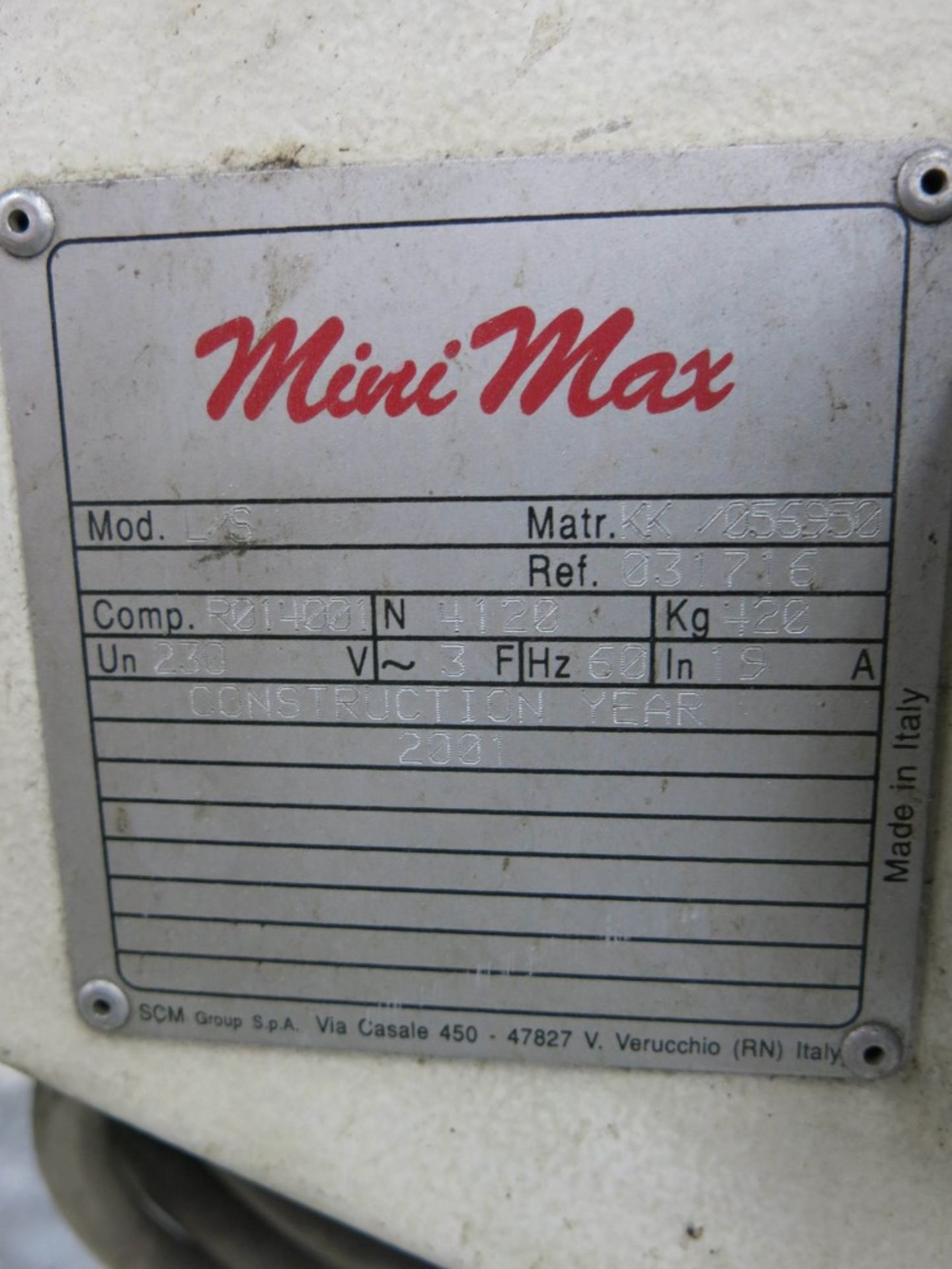 2001 Minimax Continuous Belt Sander Model LS - Image 4 of 4