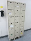 Locker Set including (18) Lockers