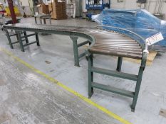Hytrol Roller Conveyor, Total Length 13'