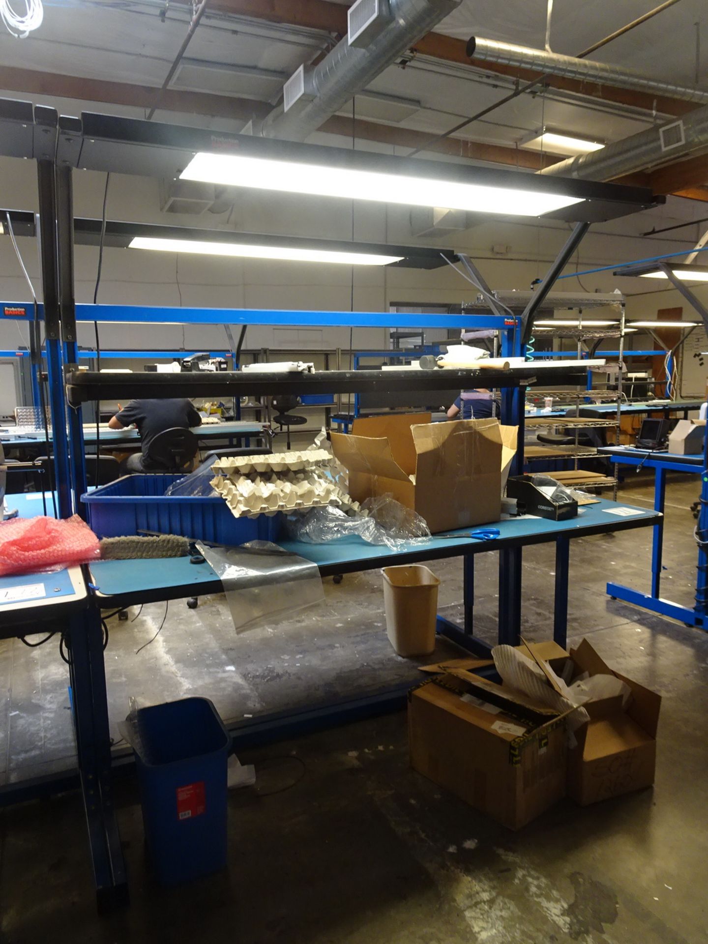 Production Basics Lab Bench w/ Upper Lighting & Shelf, 72"x30" (No Contents) - Image 2 of 2