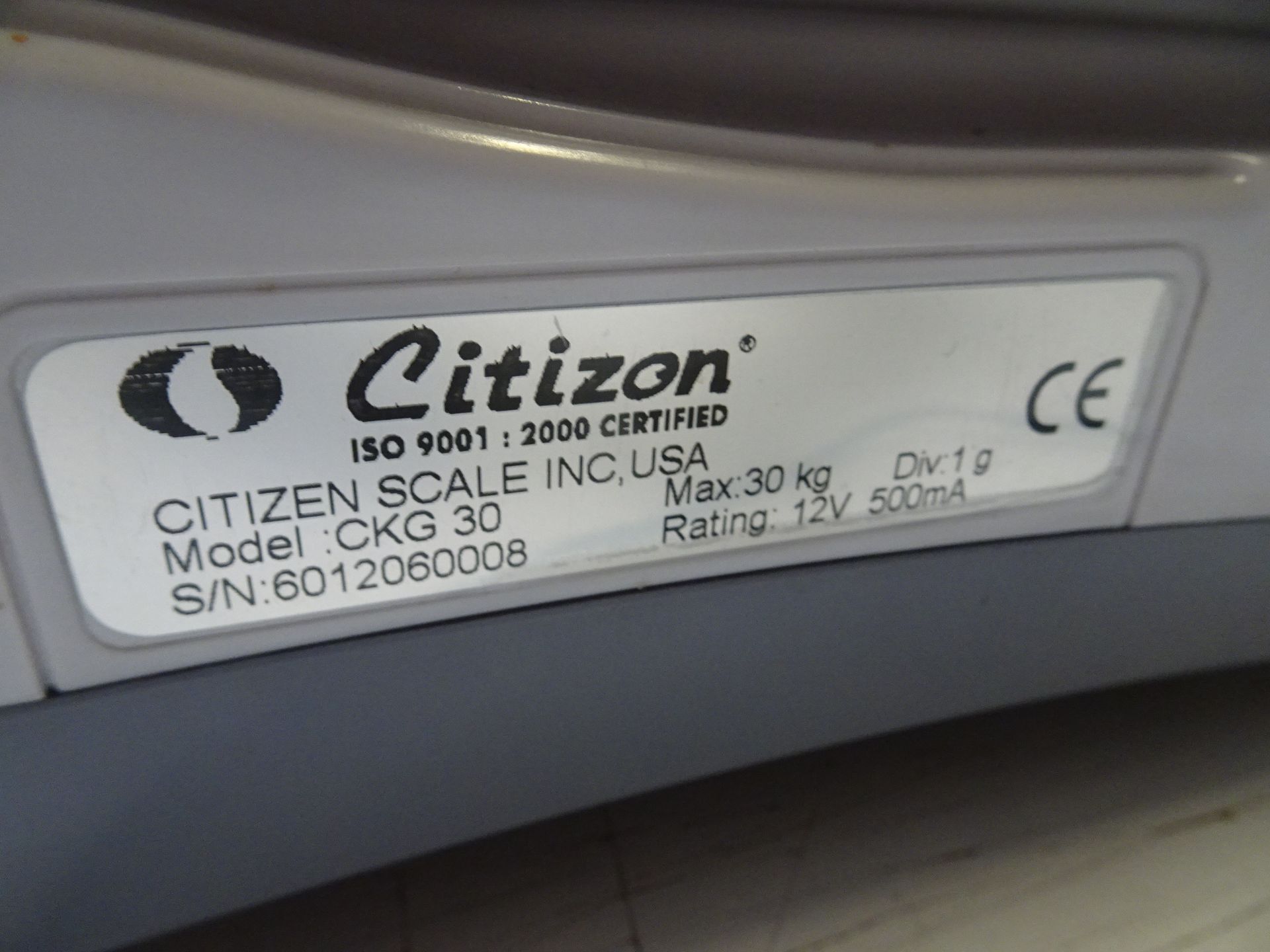 Citizen Model CKG-30 Weight/Counting Scale - Image 2 of 2