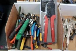 Box w/ Snips, Wiss Bender, Pliers, Cutters