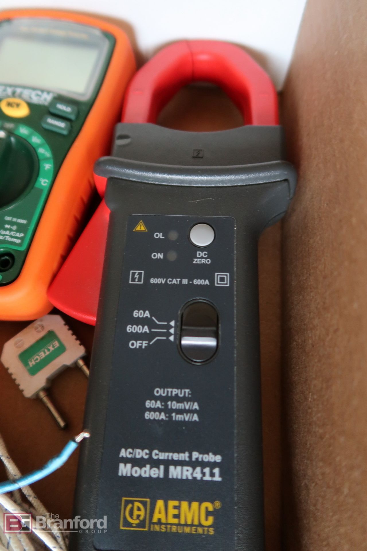 Box W/ Assorted Testers; AC/DC Current Probe, Voltage Detector, 3 Phase Rotation Tester - Image 2 of 4