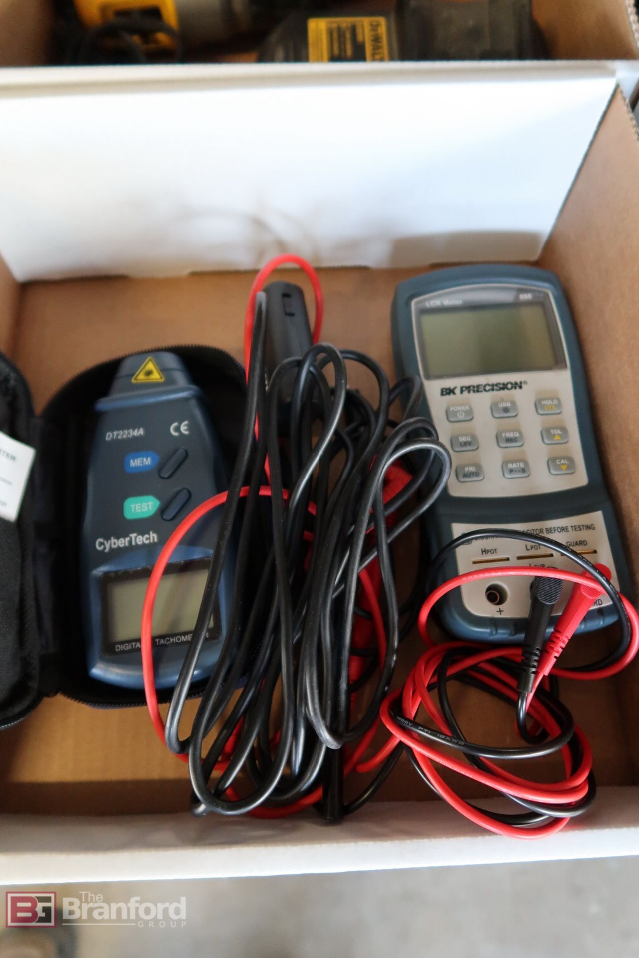 Box W/ (2) Testers; Lcr Meter, Digital Tachometer