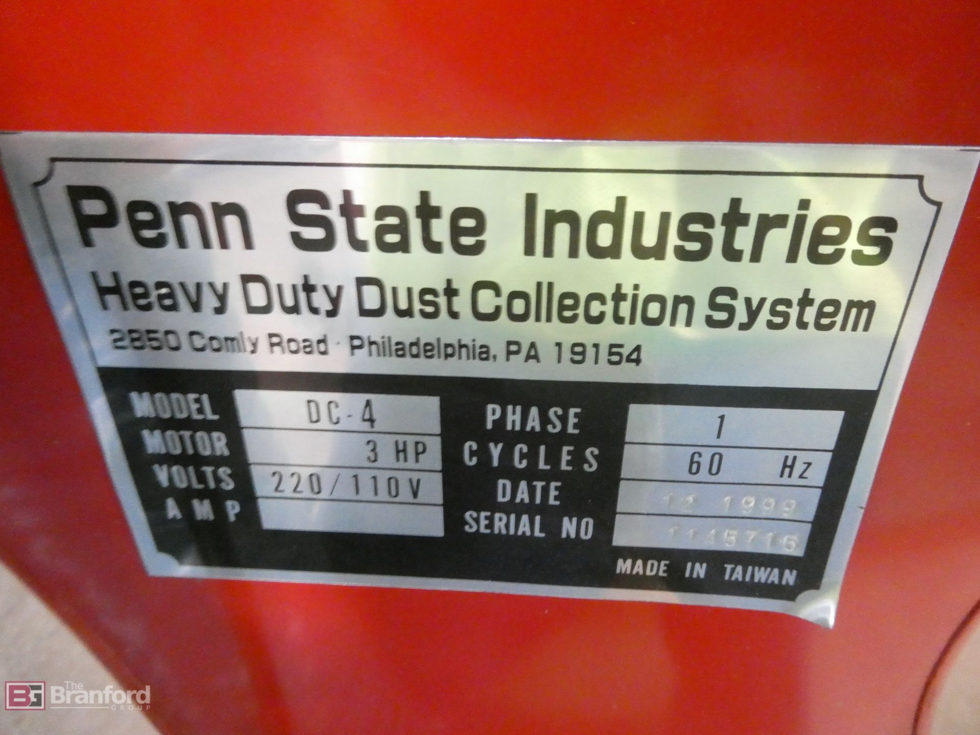 Penn State Industries Model DC4, Portable Heavy Duty Dust Collection System - Image 3 of 3