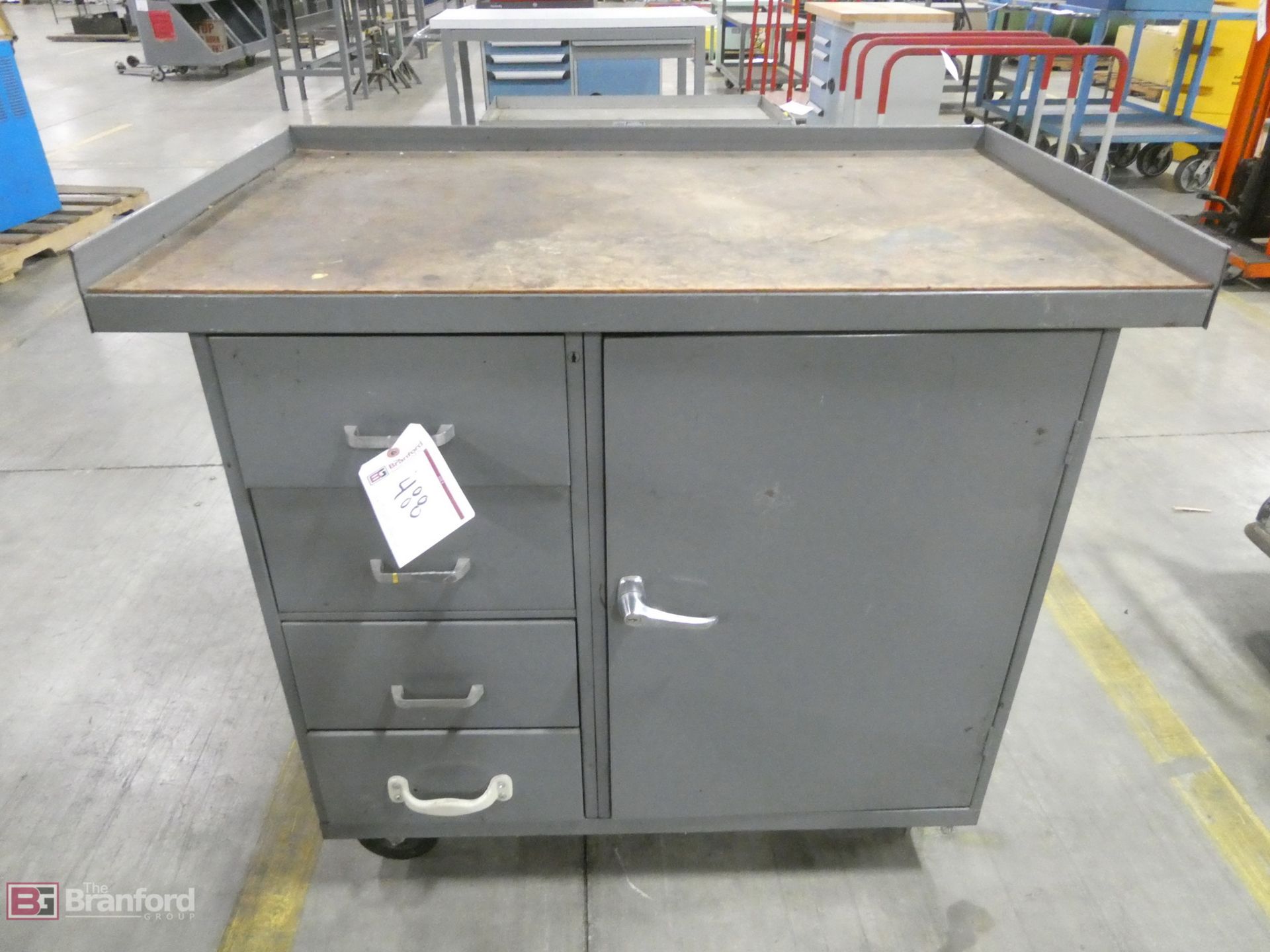 Metal 4-Drawer Cabinet Cart