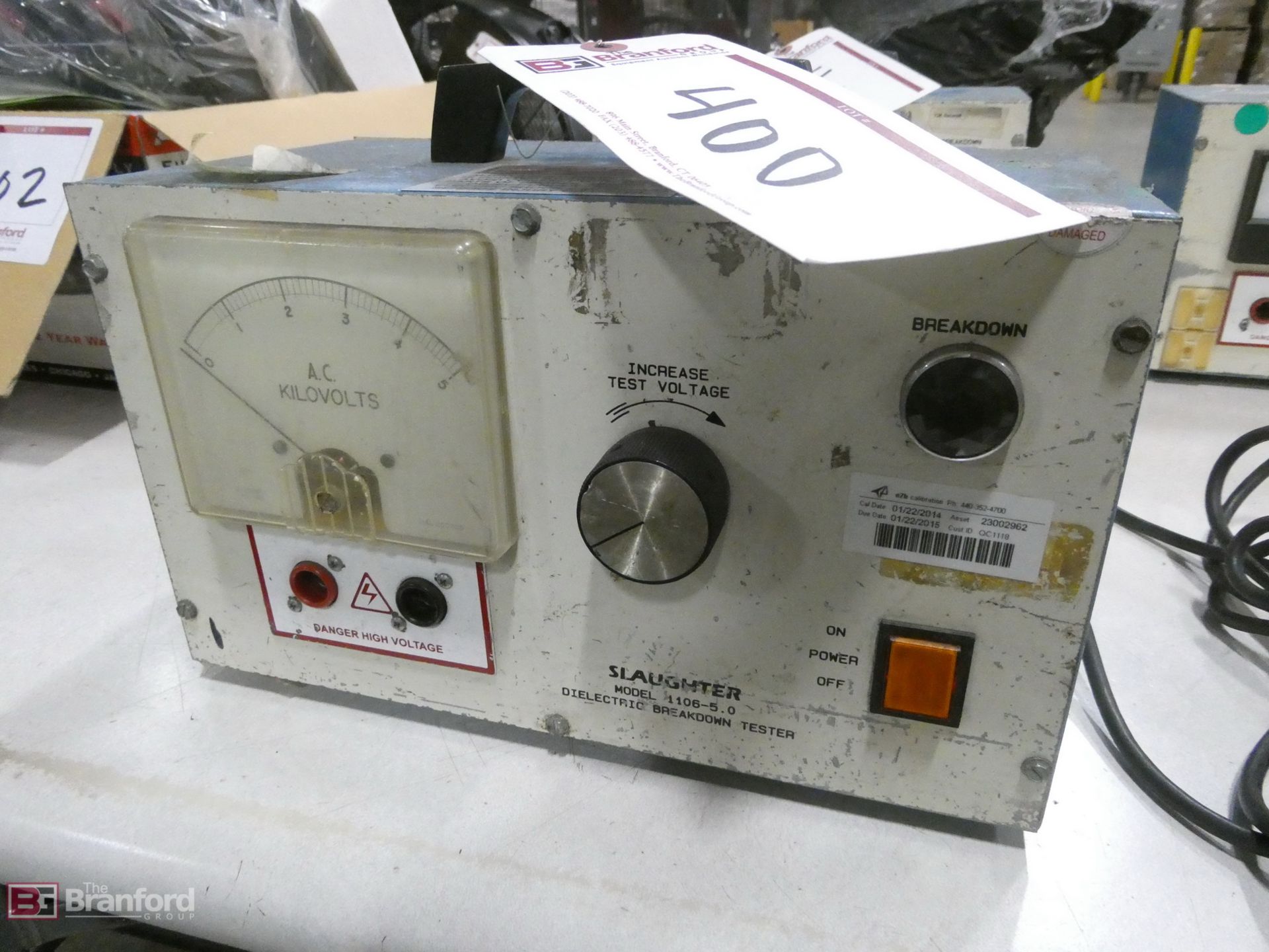 (2) Slaughter Model 1108-5.0, Dielectric Breakdown Testers - Image 3 of 4