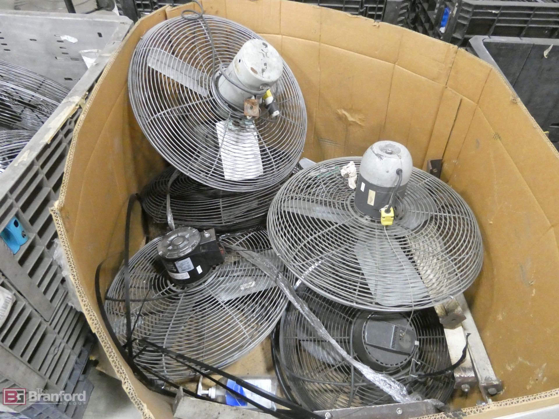 (6) Wall Mounted Fans Various Mfg & Sizes
