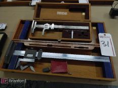 Lot of (2) Calipers, (1) Starrett 12