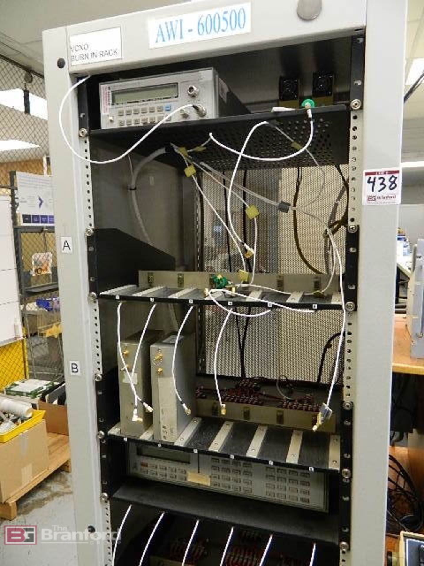 Lot. (2) Test Racks w/ (2) HP Frequency Counter