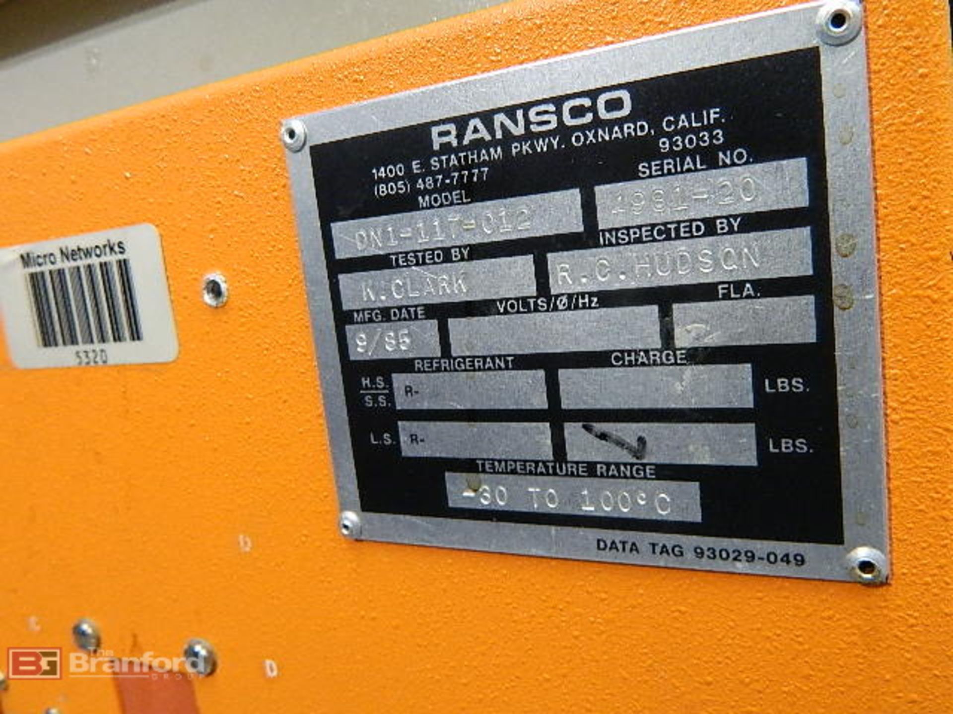 Ransco Oven Temp Range -30° to 100°C - Image 2 of 4