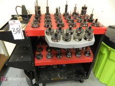Lot. BT40 Tooling w/ Cart & Rack