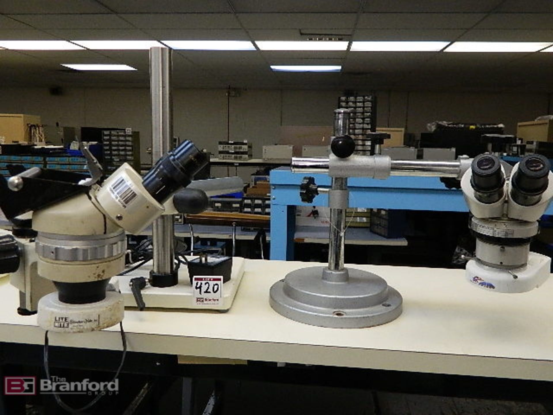 (2) Microscopes w/ Stands