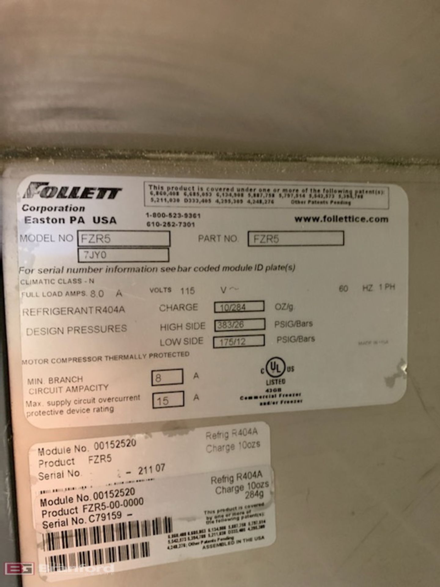 Follett Symphony FZR Series Freezer - Image 3 of 3