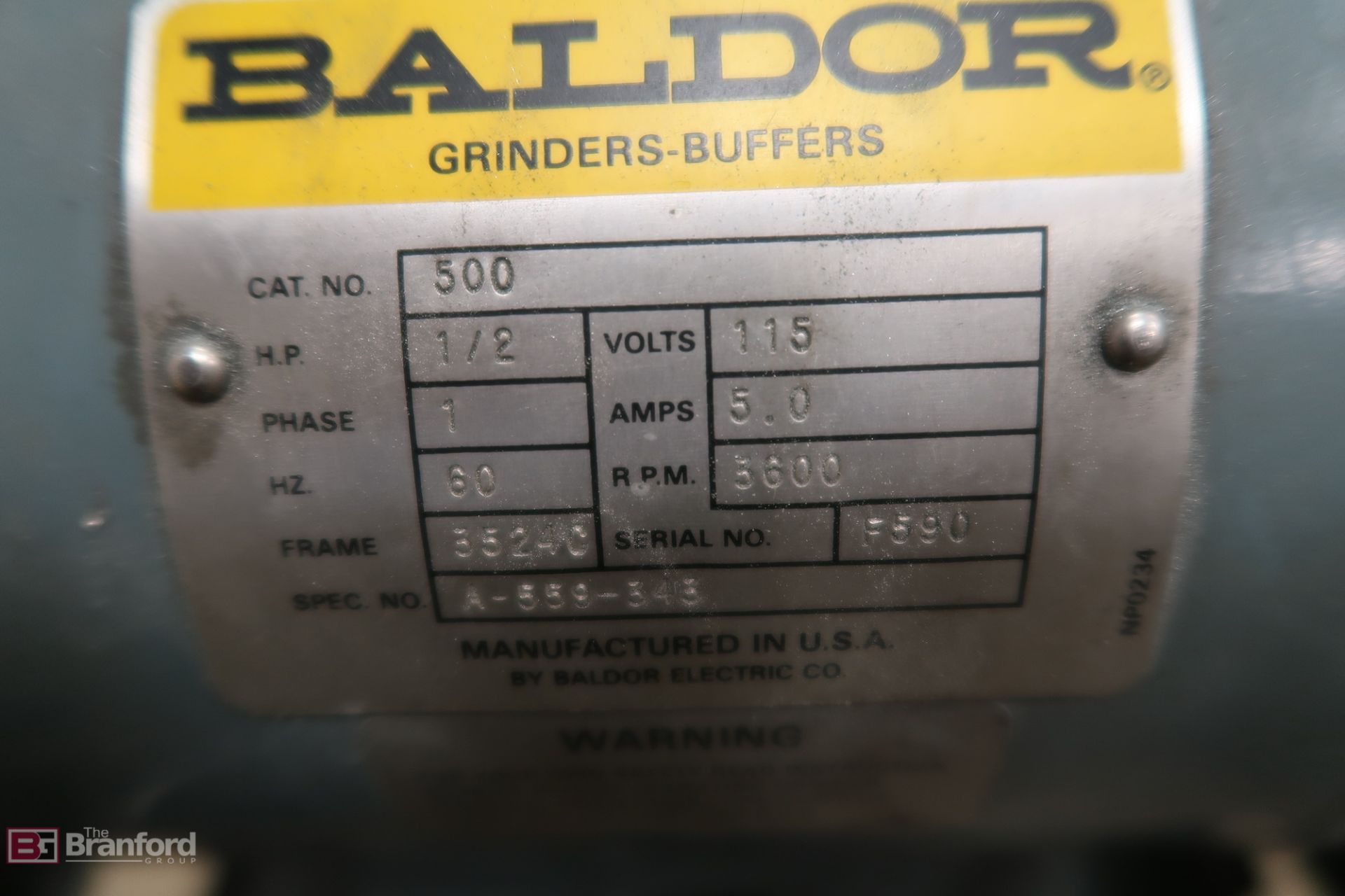 Baldor Double End Carbide Grinder - Image 3 of 3
