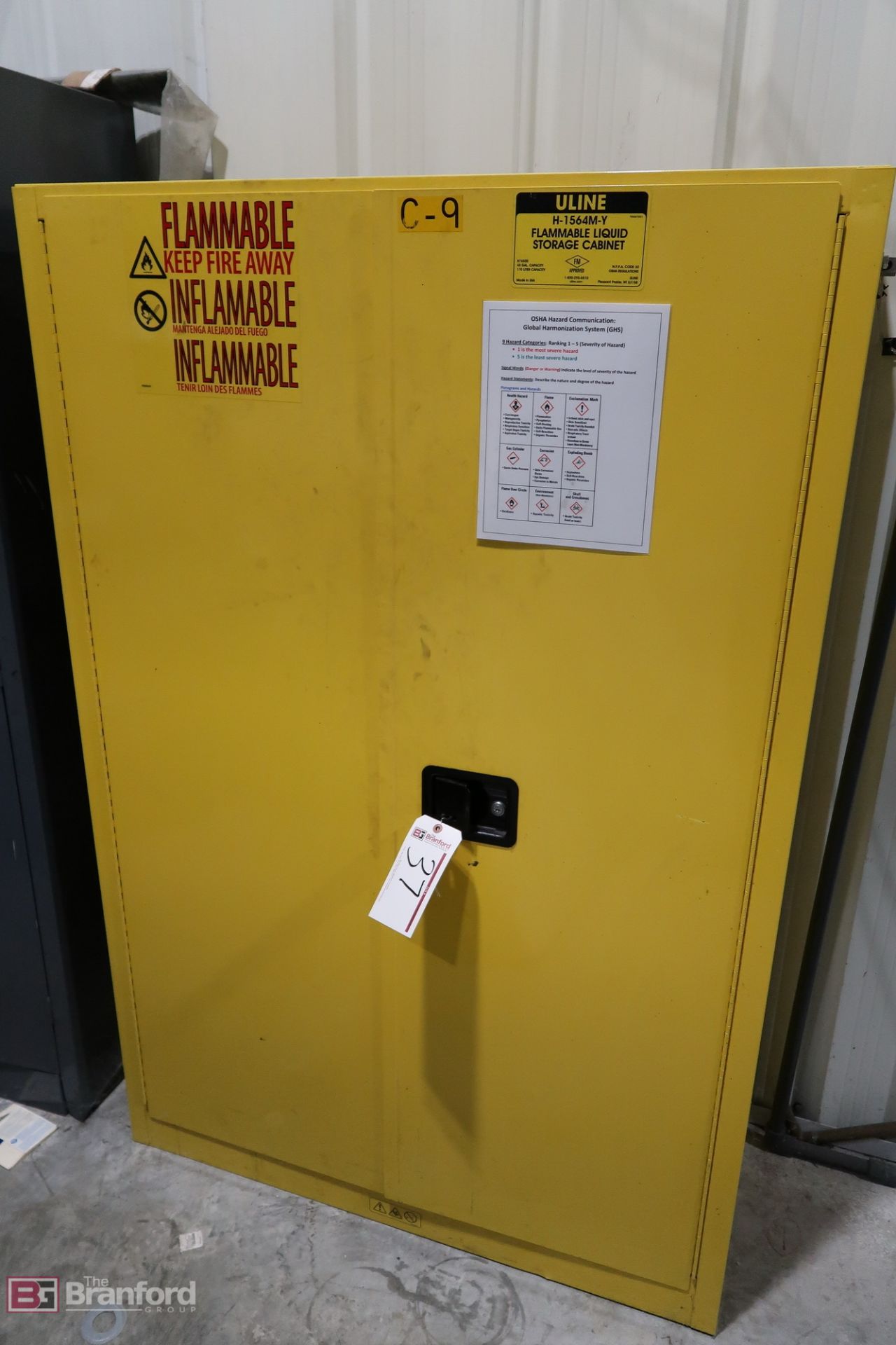 Uline Flammable 2-Door Metal Storage Cabinet