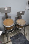 (4) Metal Shop stools