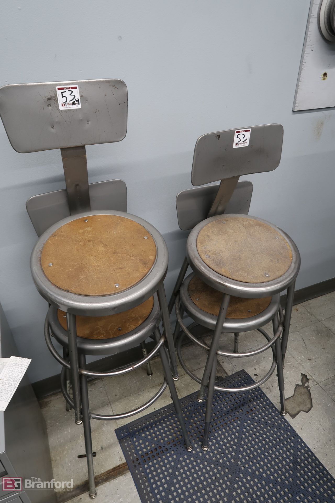 (4) Metal Shop stools