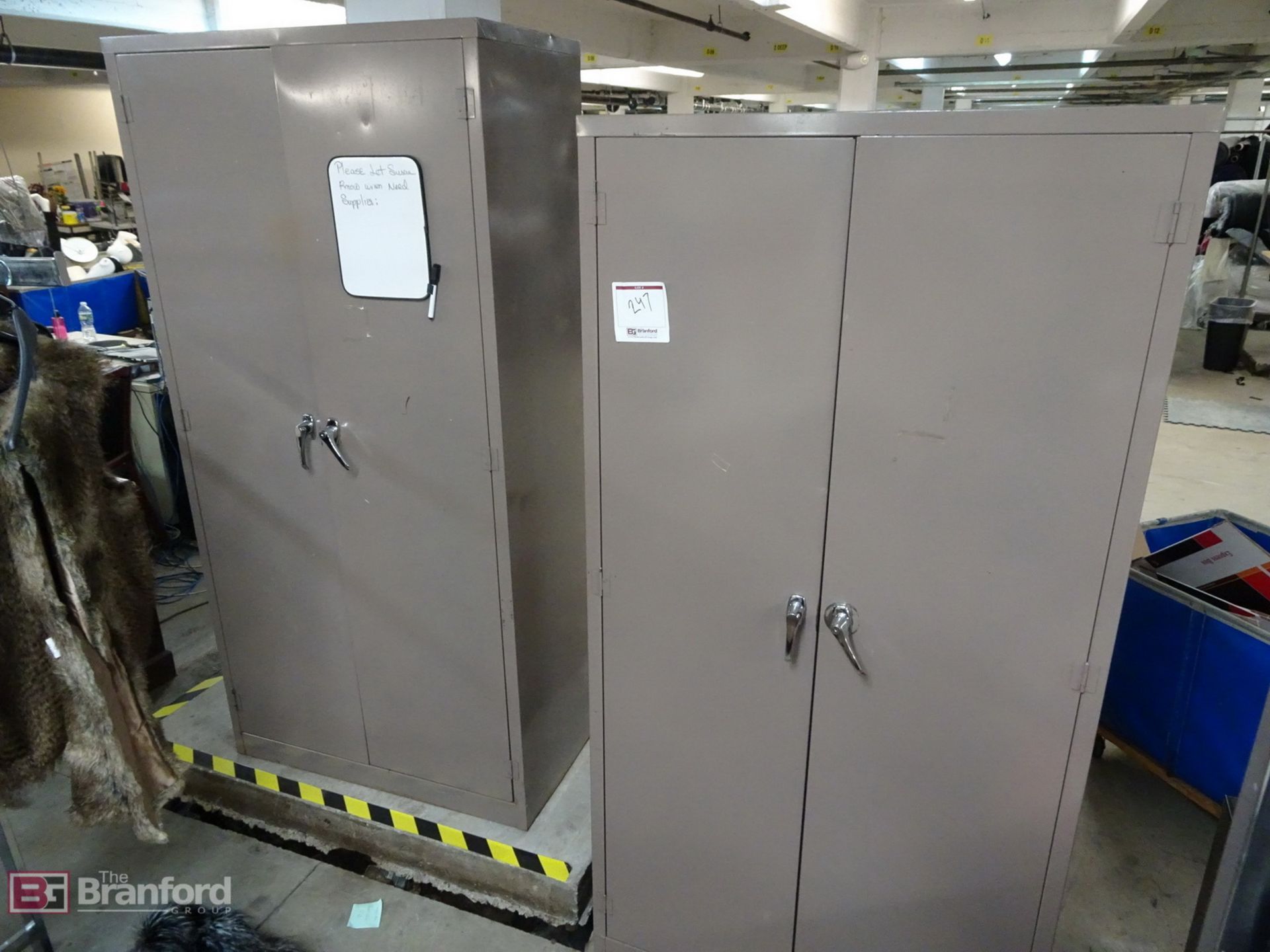 (2) Metal Supply Cabinets