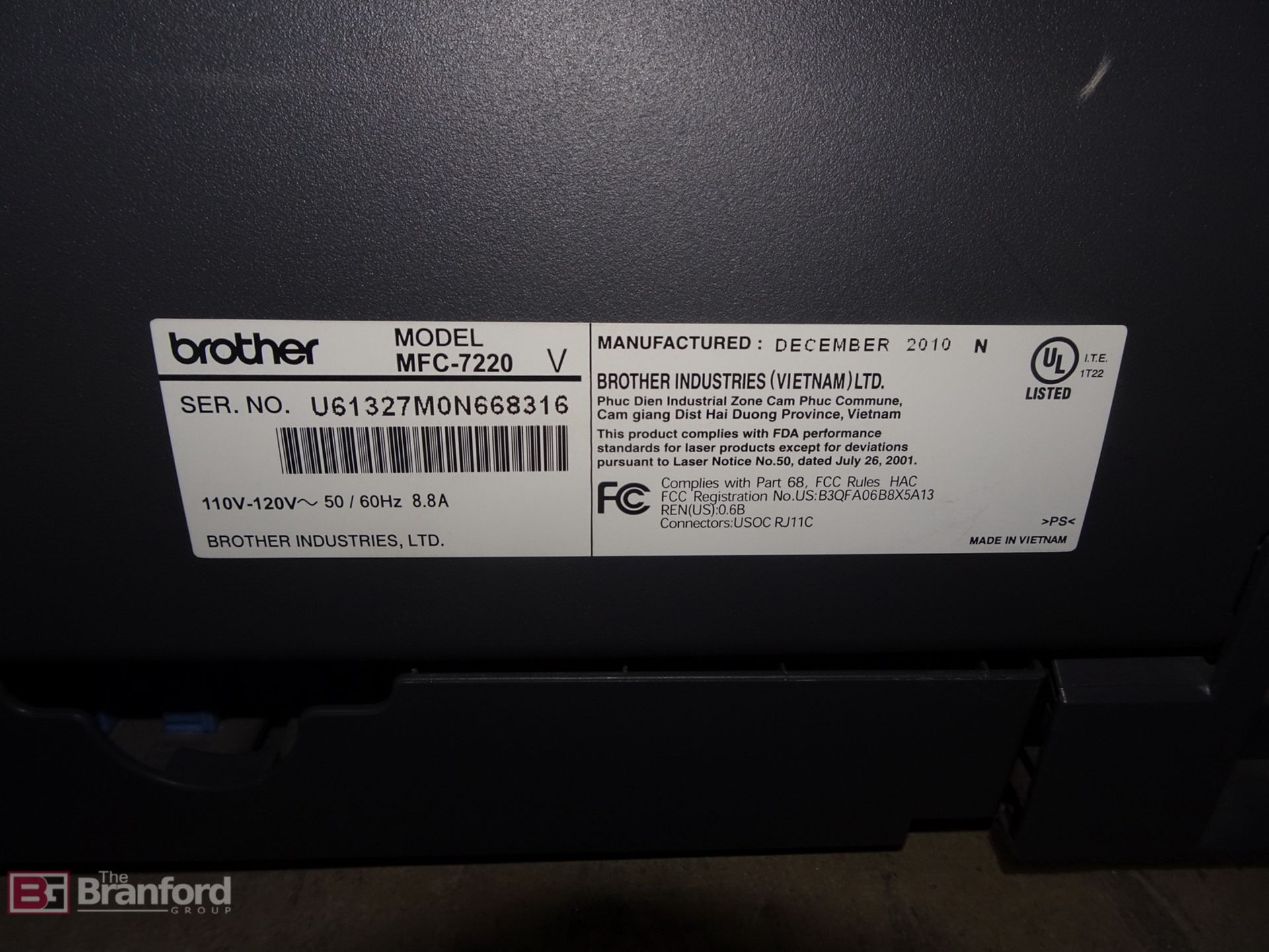 (3) Brother Fax/Printers MFC-7220 - Image 3 of 4