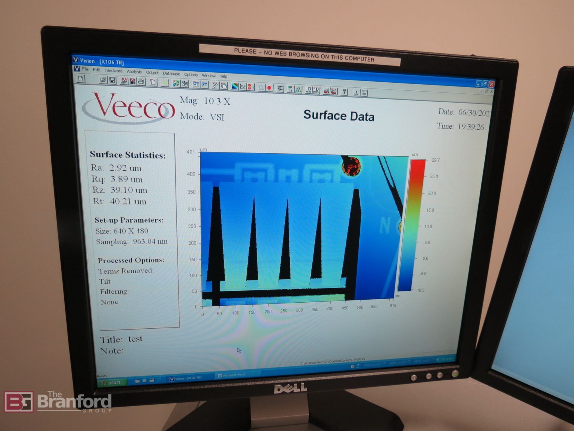Veeco Wyko NT3300 Optical Profiler - Image 7 of 19