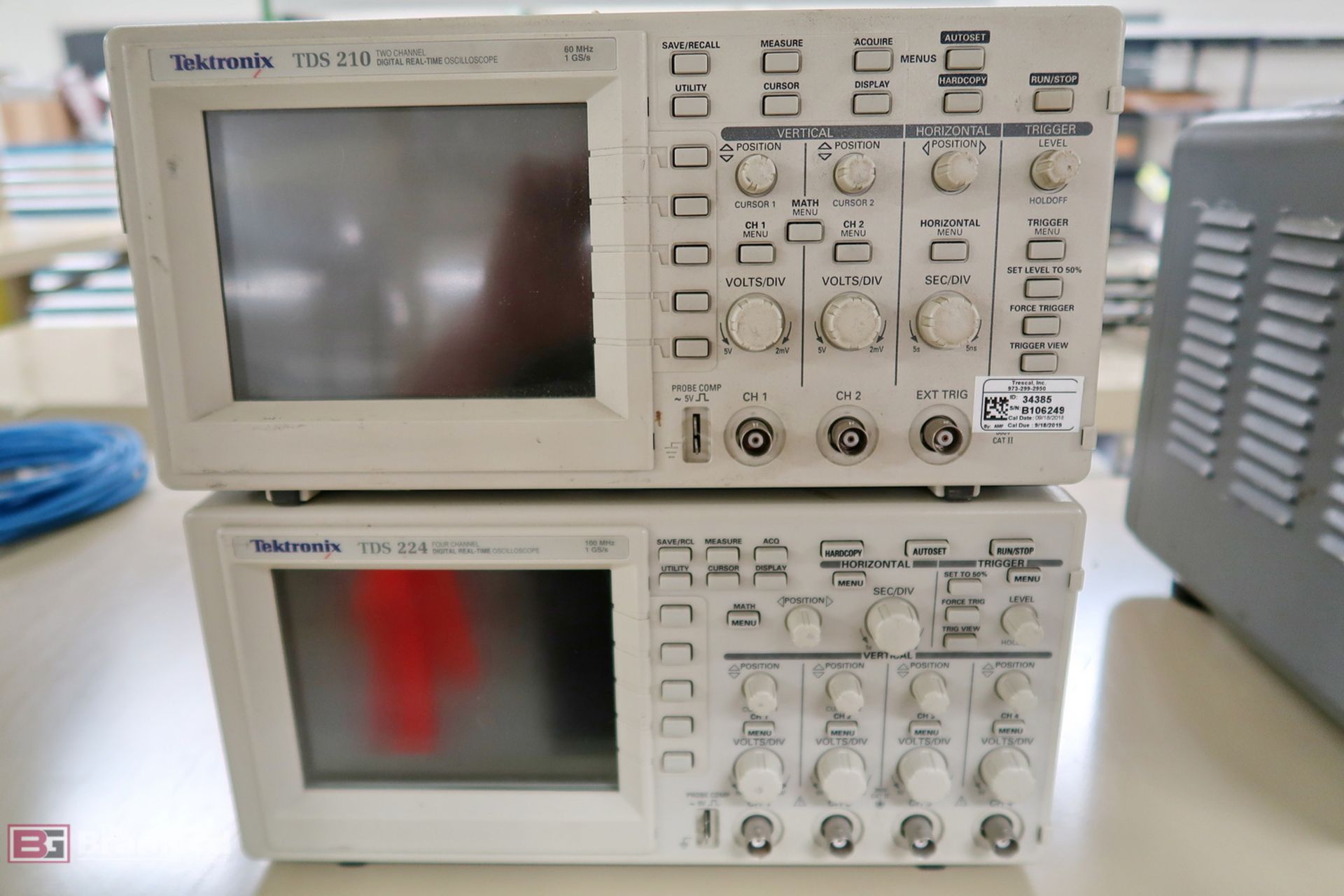 (2) Tektronix oscilloscopes