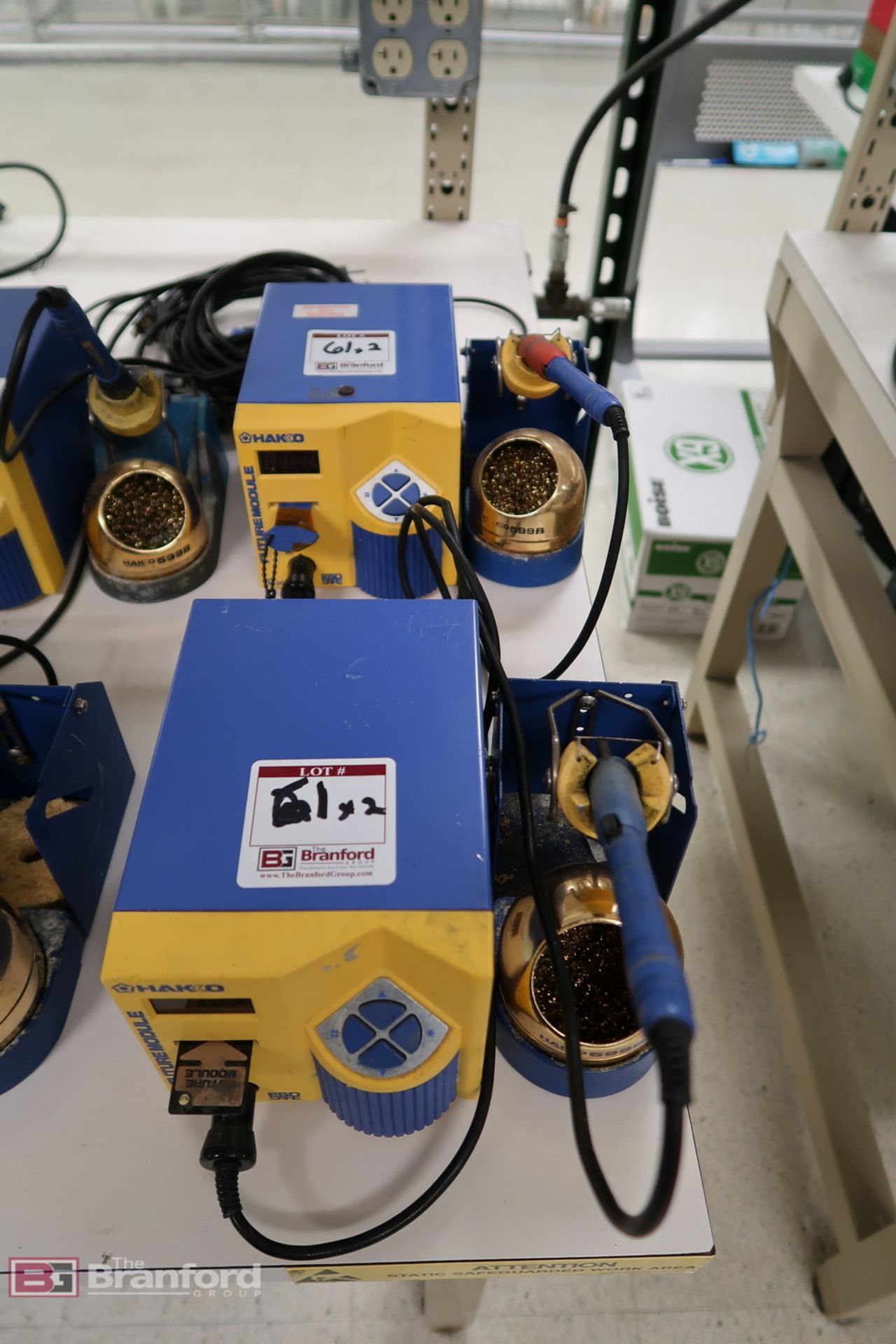 (2) Hakko FM-202 soldering stations