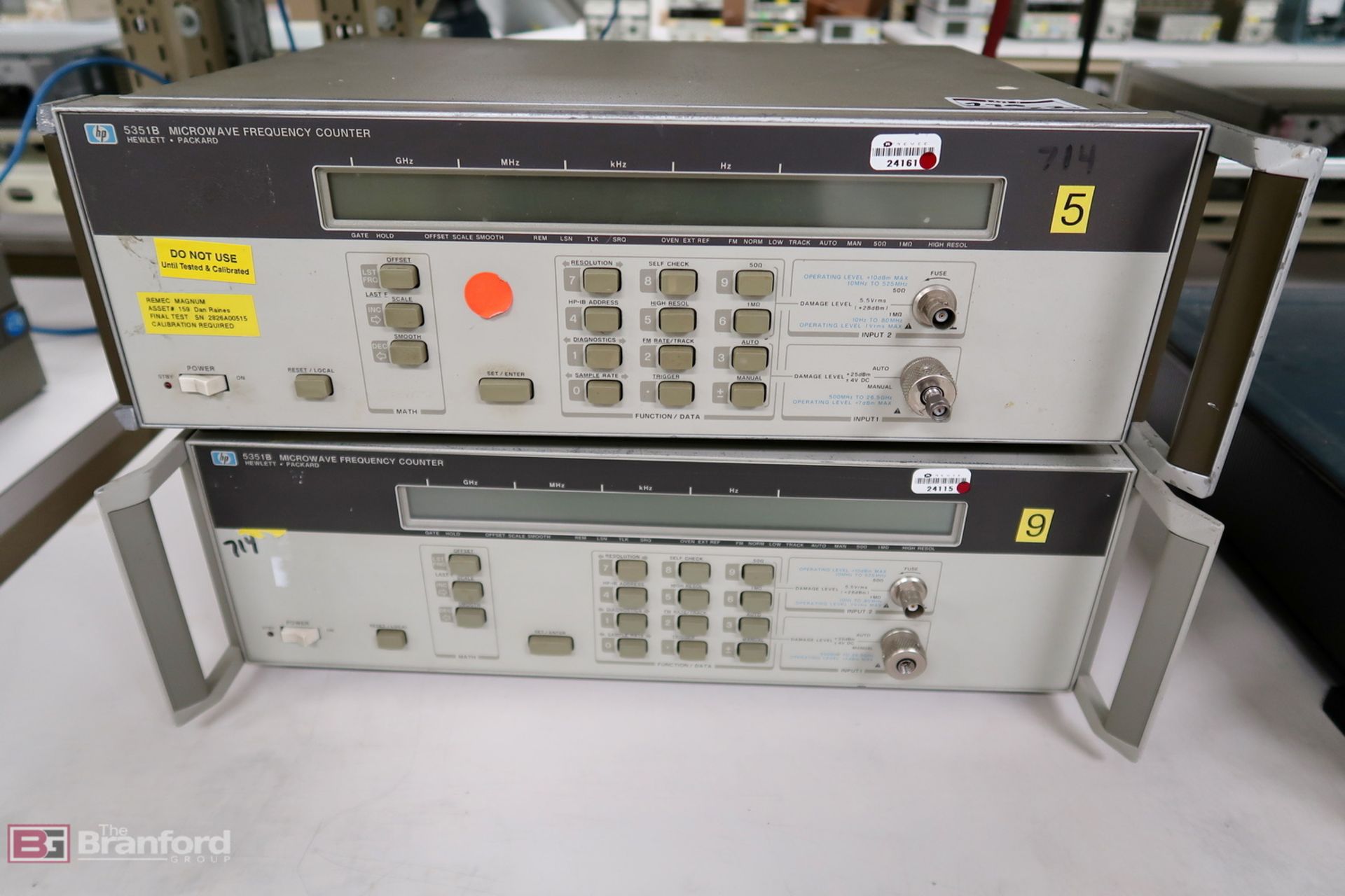 (2) HP 5351B microwave frequency counters