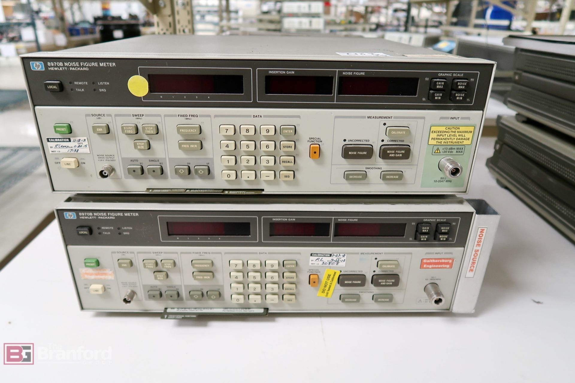 (2) HP 8970B noise figure meters