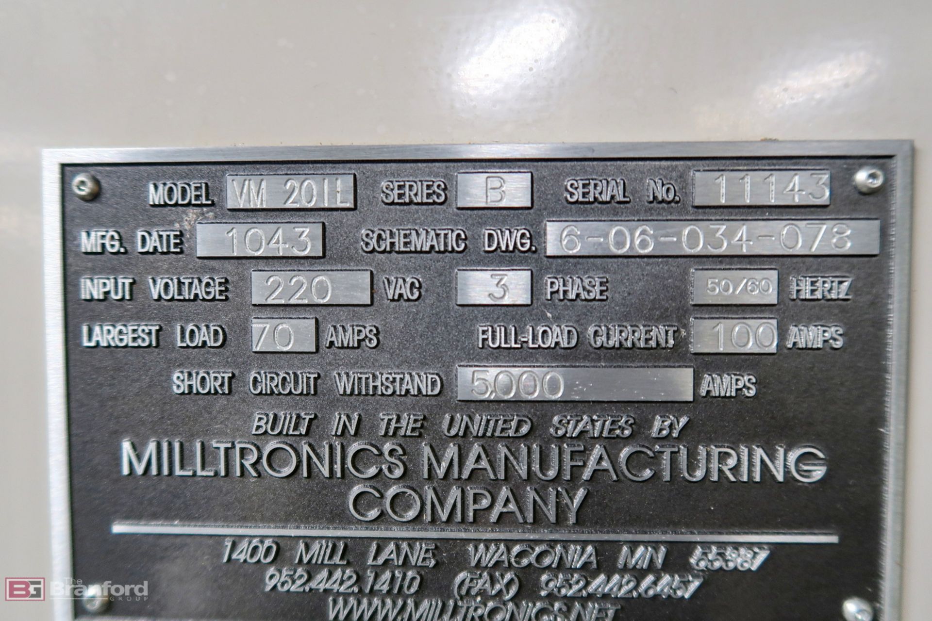 Milltronics CNC Mill Model VM201L - Image 8 of 11