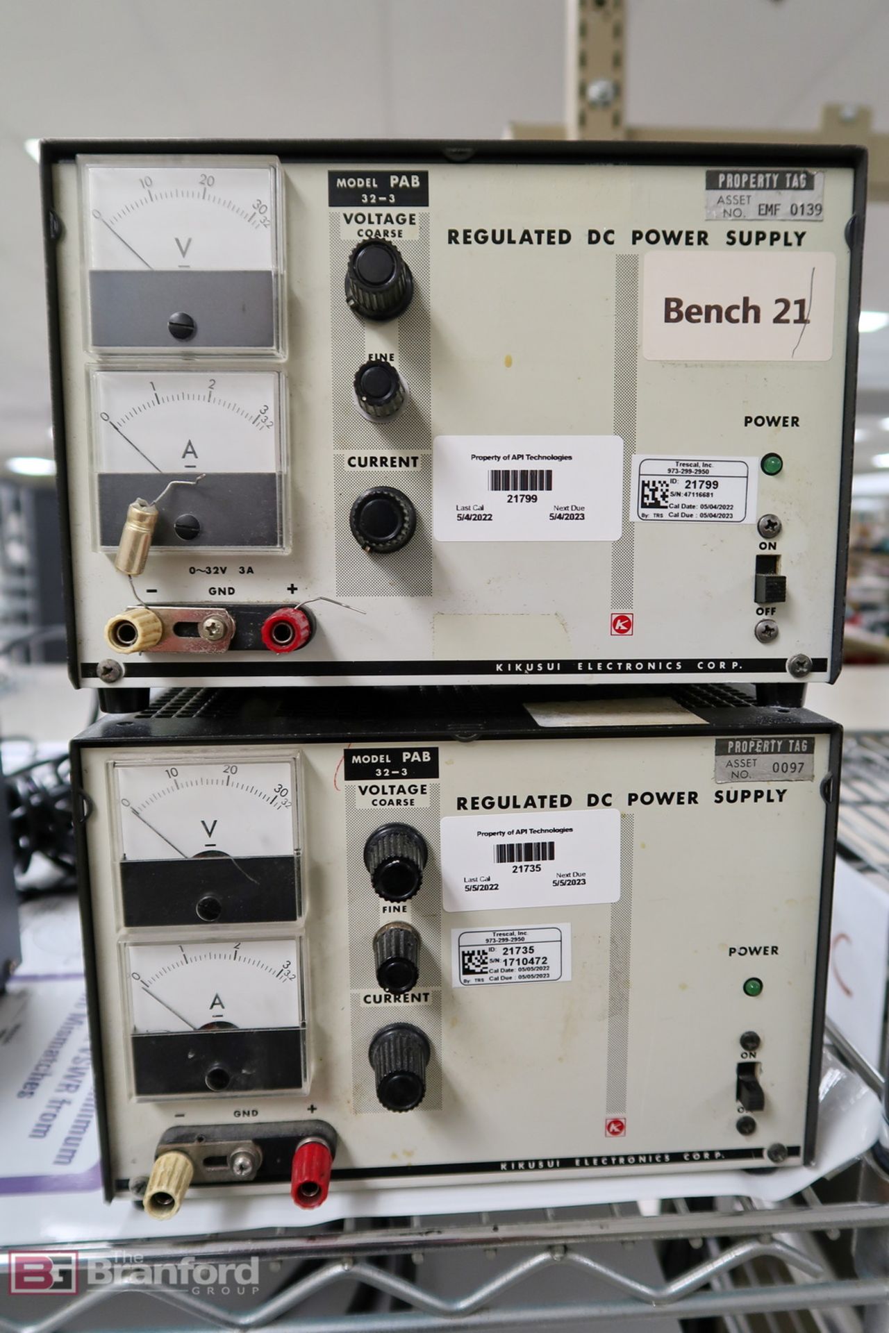 (2) Kikusui Electronics PAB 32-3 DC power supplies