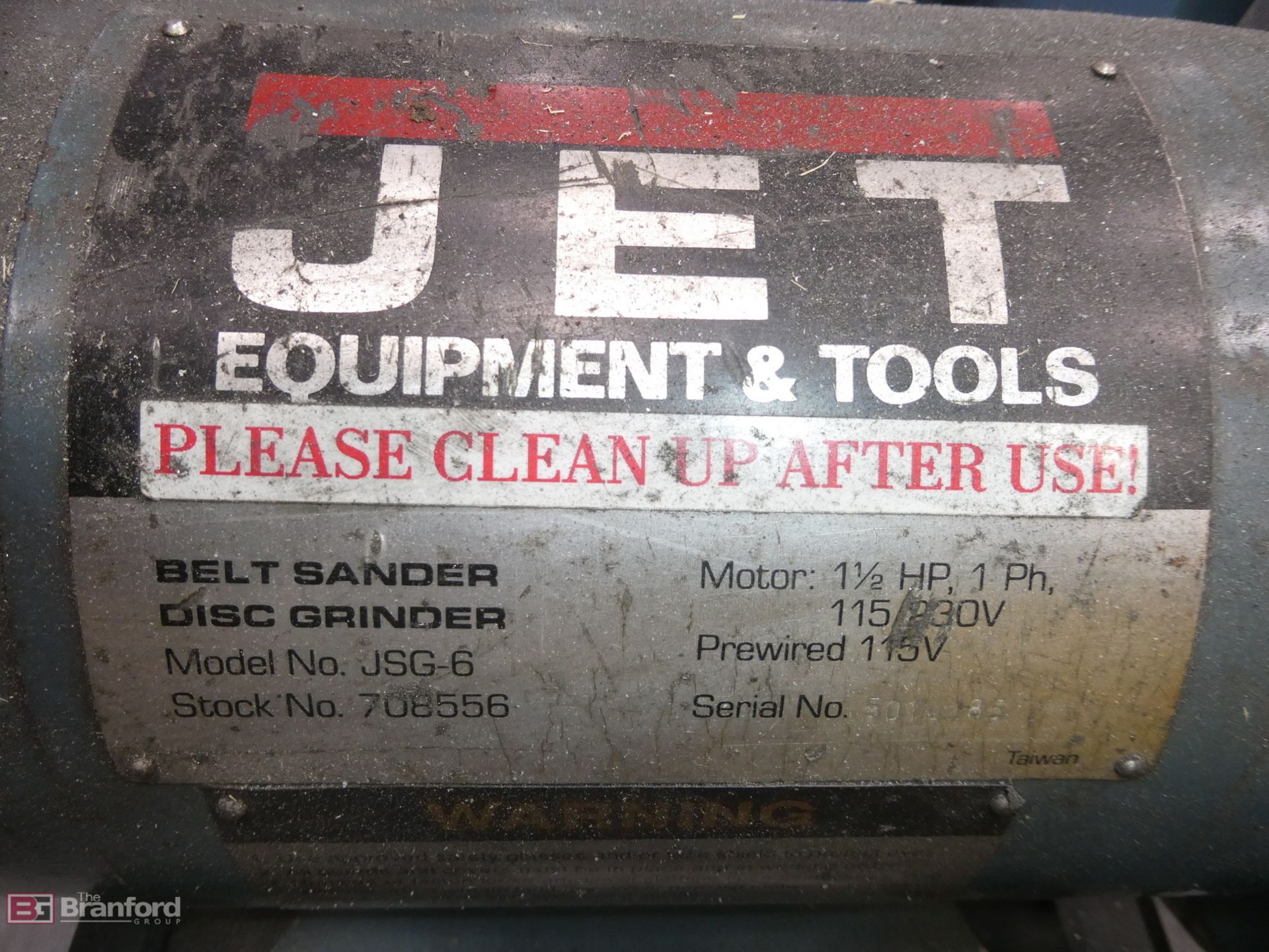 Jet Model JSG-6, Belt Sander/Disc Grinder - Image 4 of 4